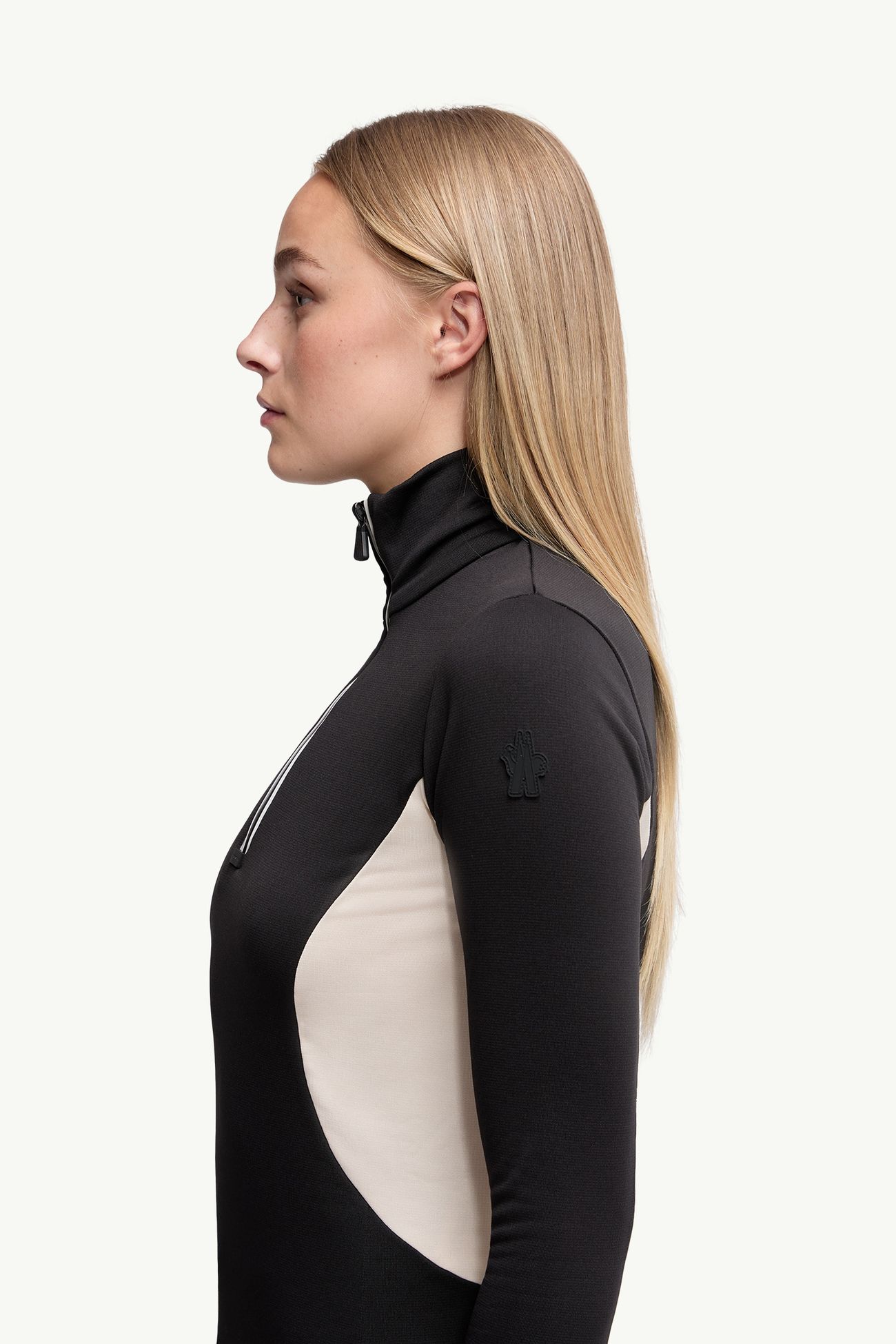 Prenda con cuello de tortuga y media cremallera Polartec® Mujer Negro Moncler 1
