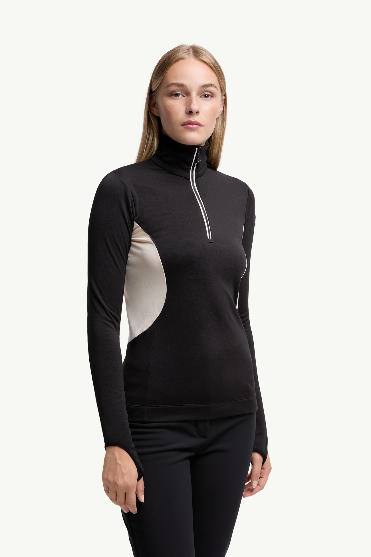 Polartec® Rollkragenpullover mit halbem Reißverschluss Damen Schwarz Moncler 3