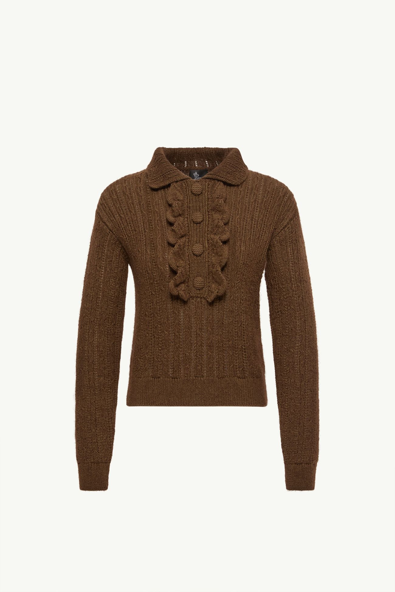 Polohemd aus einer Woll-Mohair-Mischung Damen Braun Moncler 2