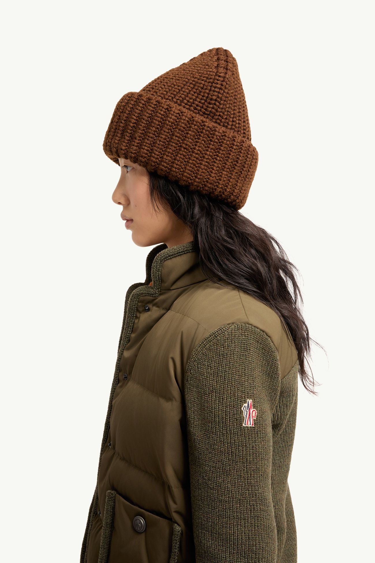 女士羊毛加衬开衫 女士 深绿色 Moncler 1