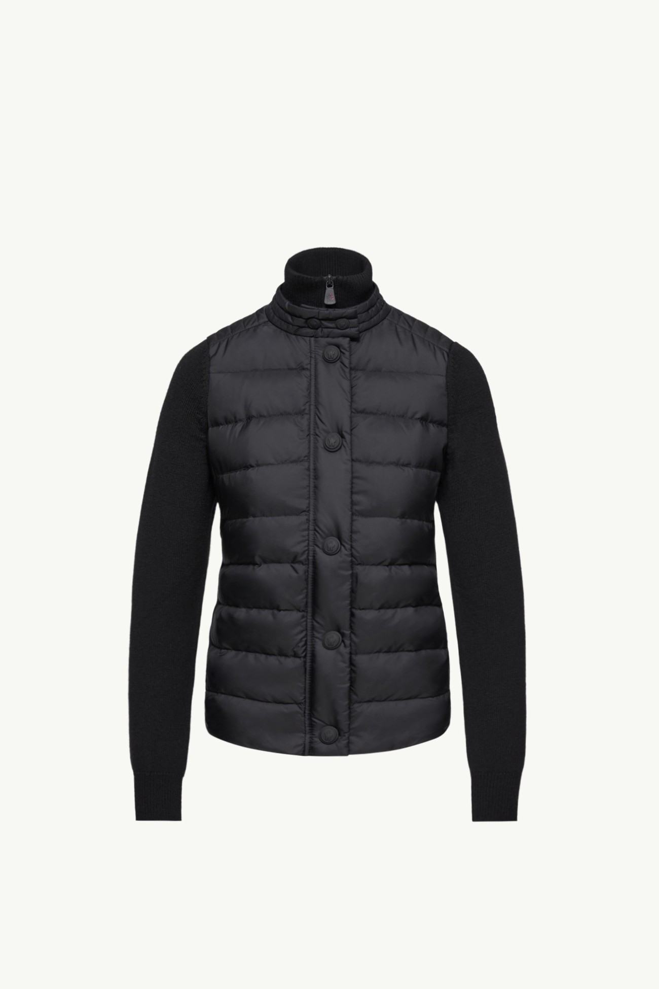 Cardigan imbottito in misto lana Donna Nero Moncler 2