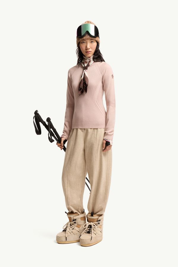 Jersey de mezcla de lana Mujer Rosado Moncler 0