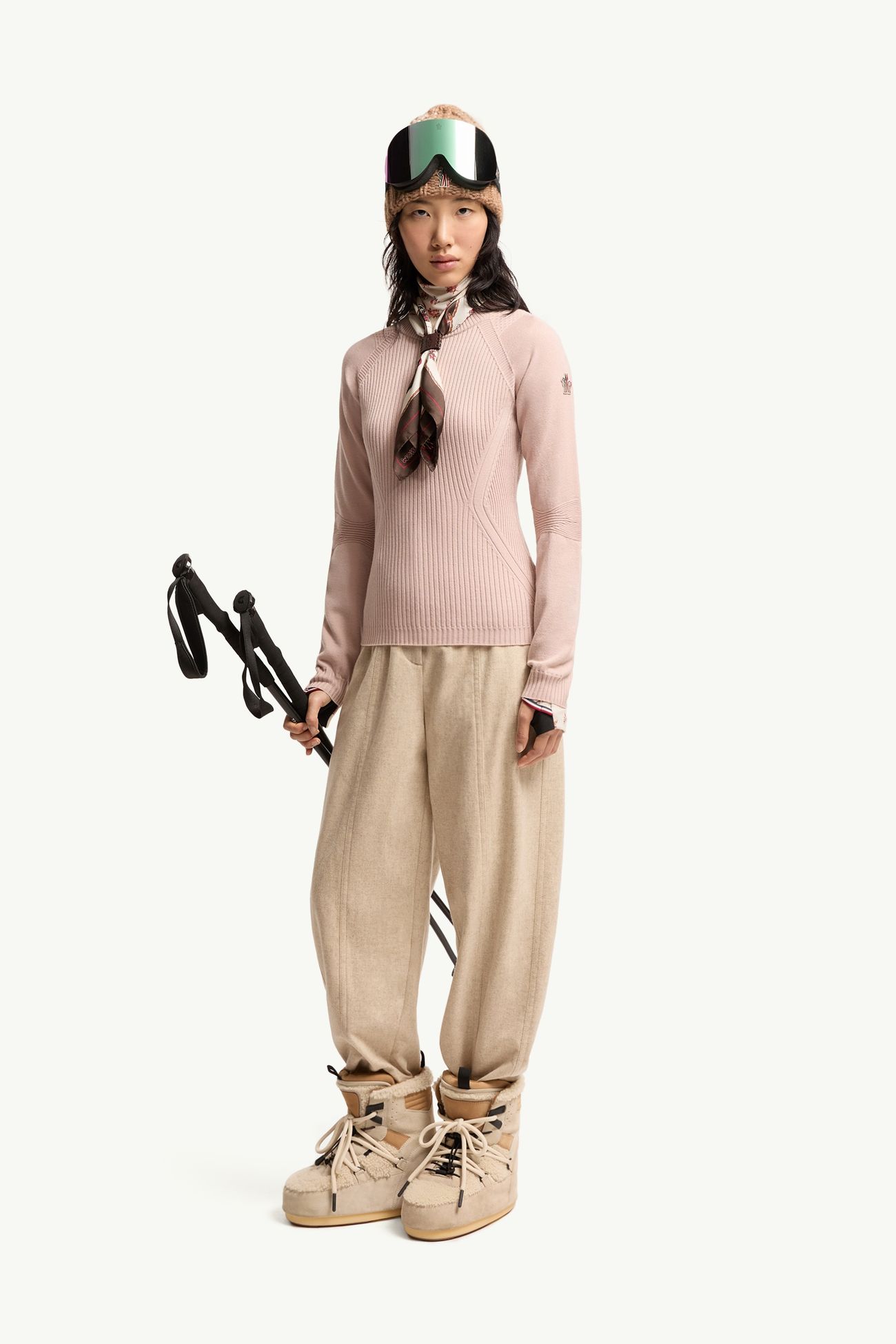 Pullover aus Wollmischung Damen Pink Moncler 0