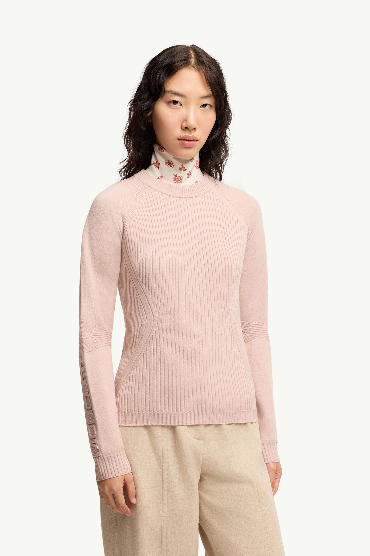 Wool Blend Jumper Women Pink Moncler 3