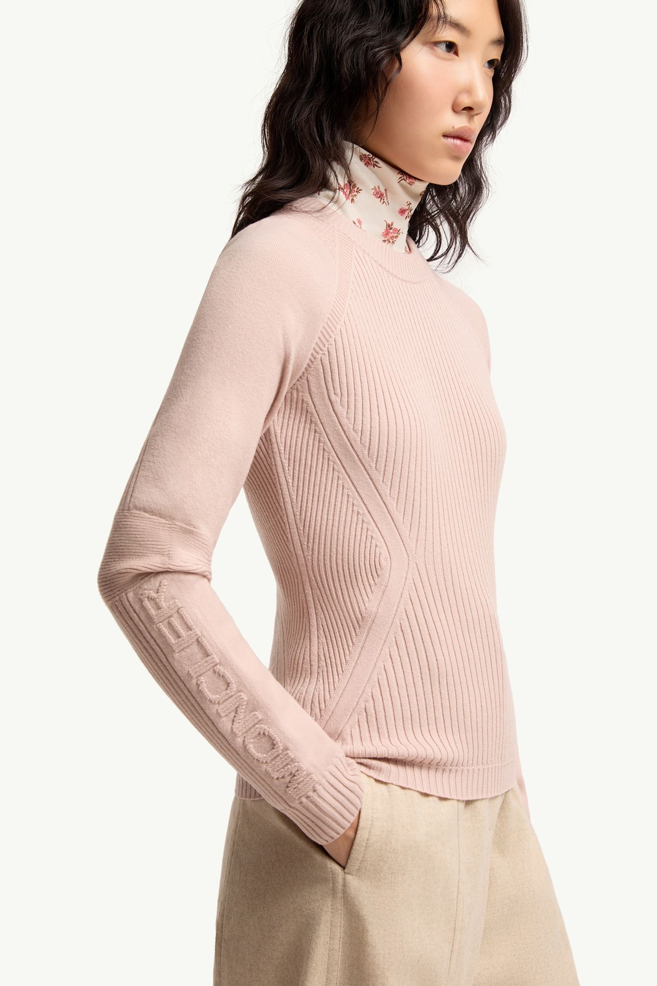 Jersey de mezcla de lana Mujer Rosado Moncler 5