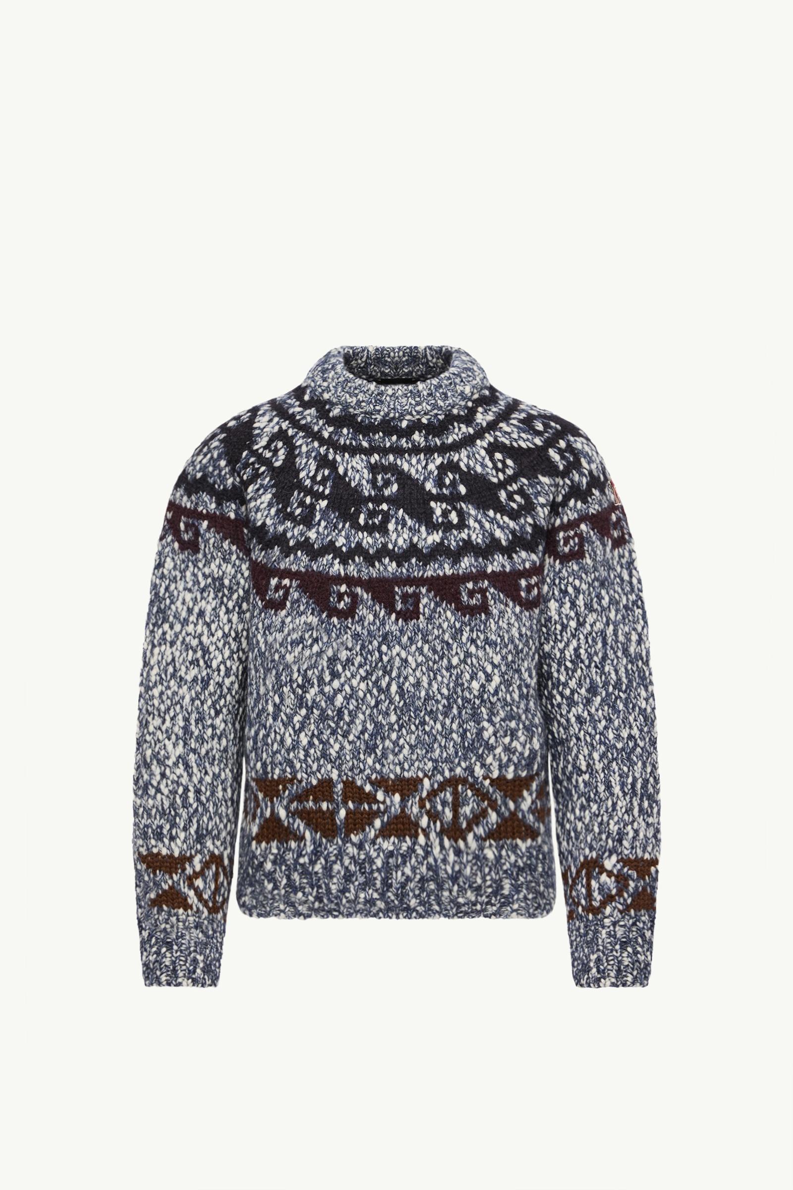 Geometric Jacquard Wool Blend Jumper Women Light Blue Moncler, 1 of 0