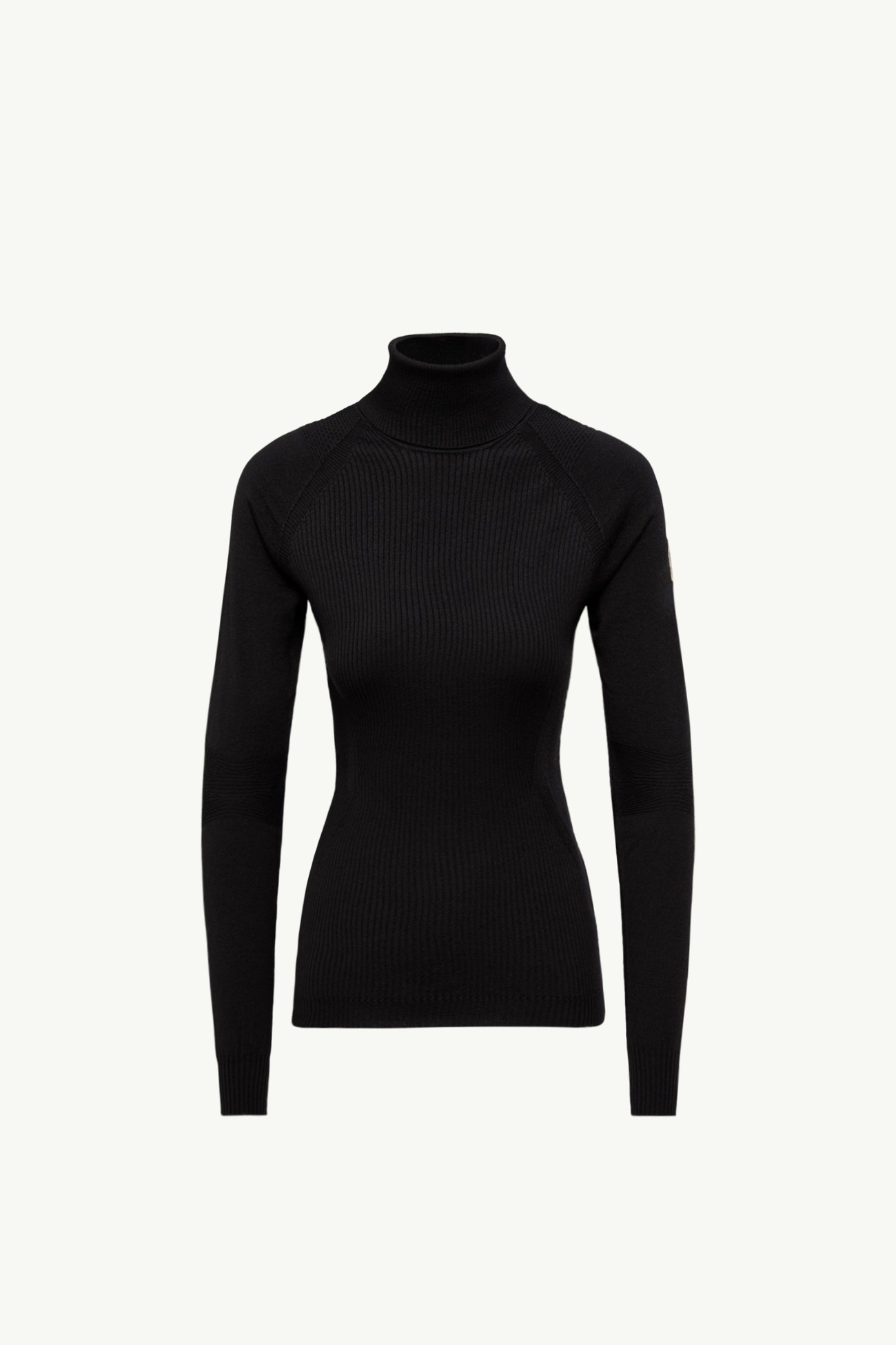 Wool Blend Polo Neck Jumper Women Black Moncler 2