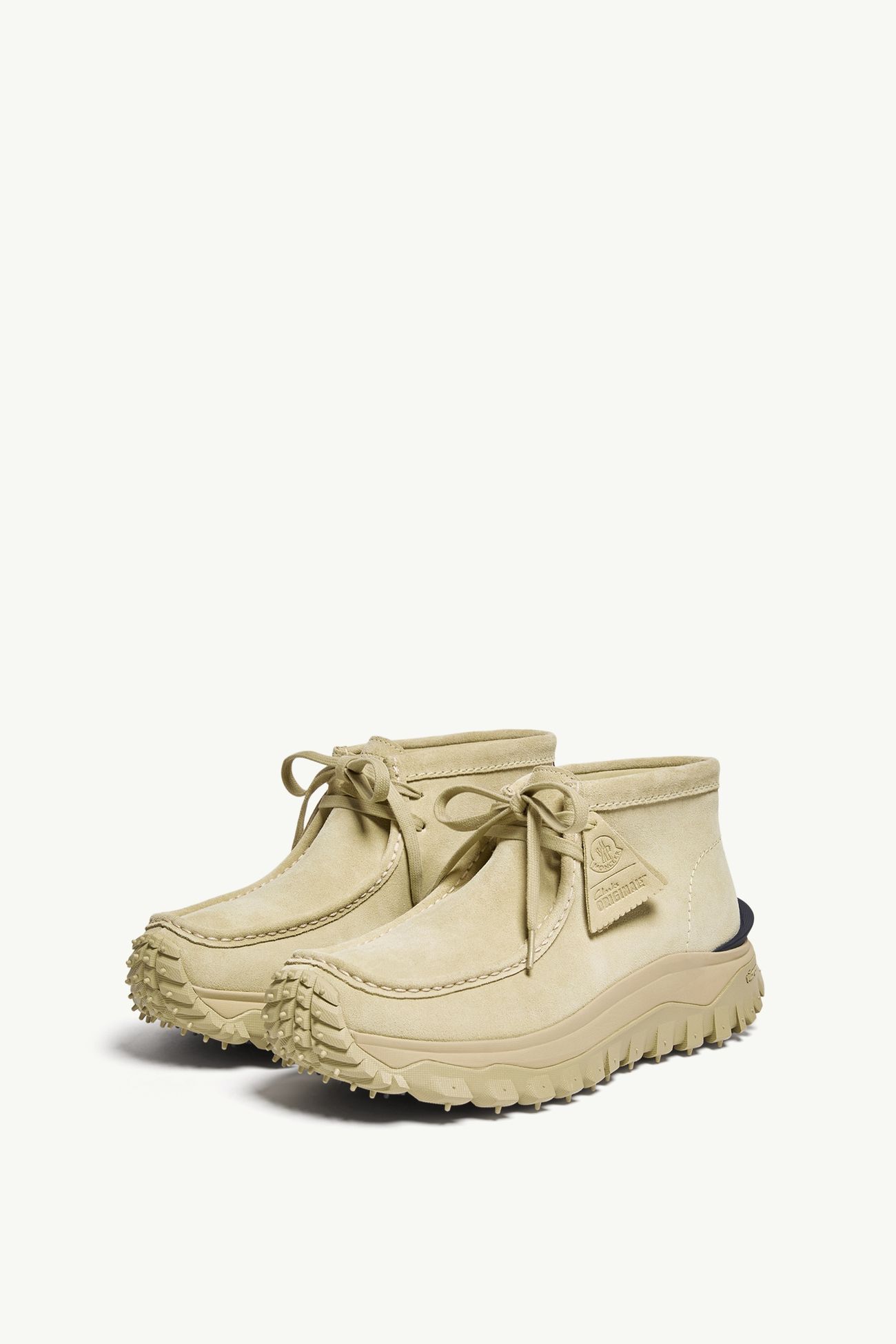 Moncler + Clarks Originals Trailgrip Wallabee GTX Suede Boots Men Beige Moncler 3