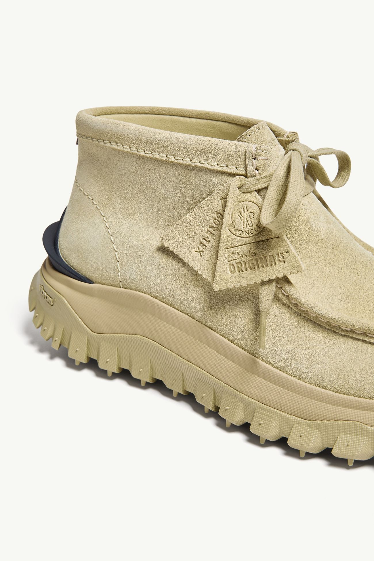 Moncler + Clarks Originals Trailgrip Wallabee GTX Suede Boots Men Beige Moncler 6