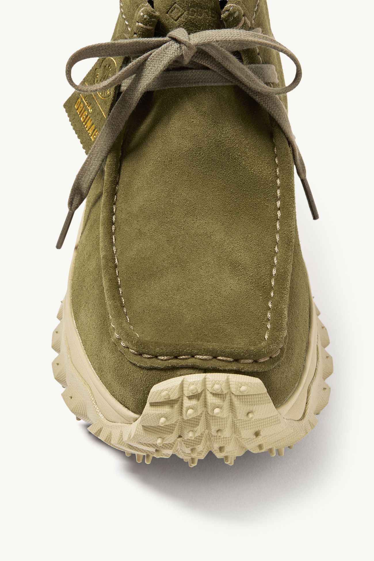 Moncler + Clarks Originals Trailgrip Wallabee GTX Suede Boots Men Olive Green Moncler 2
