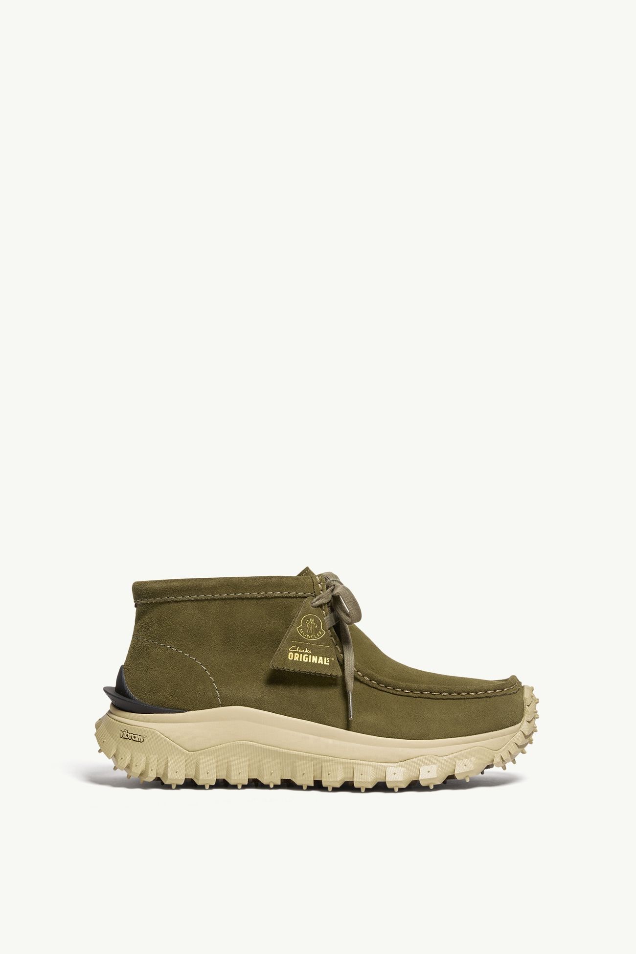 Moncler + Clarks Originals Trailgrip Wallabee GTX Suede Boots Men Olive Green Moncler 0