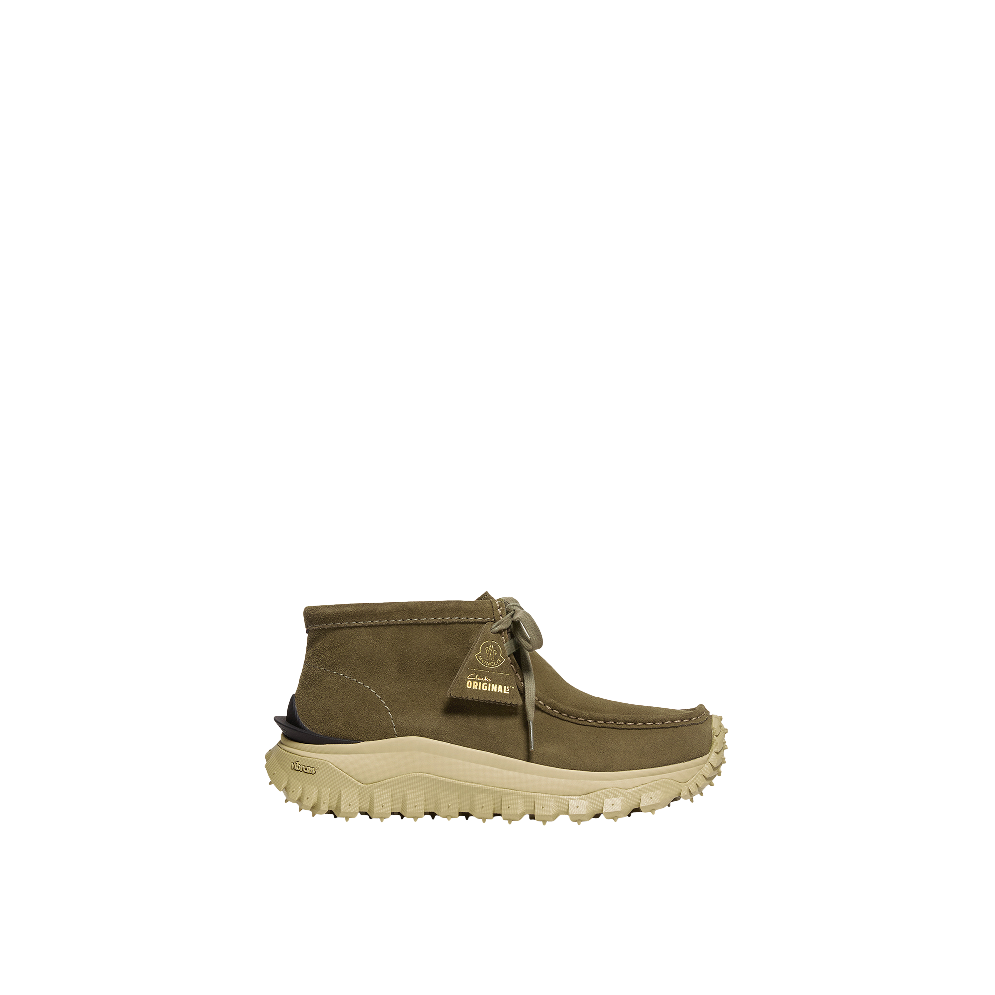 Moncler + Clarks Originals Trailgrip Wallabee Gtx Suede Boots for Men in Green, Size: 41 - Image 1