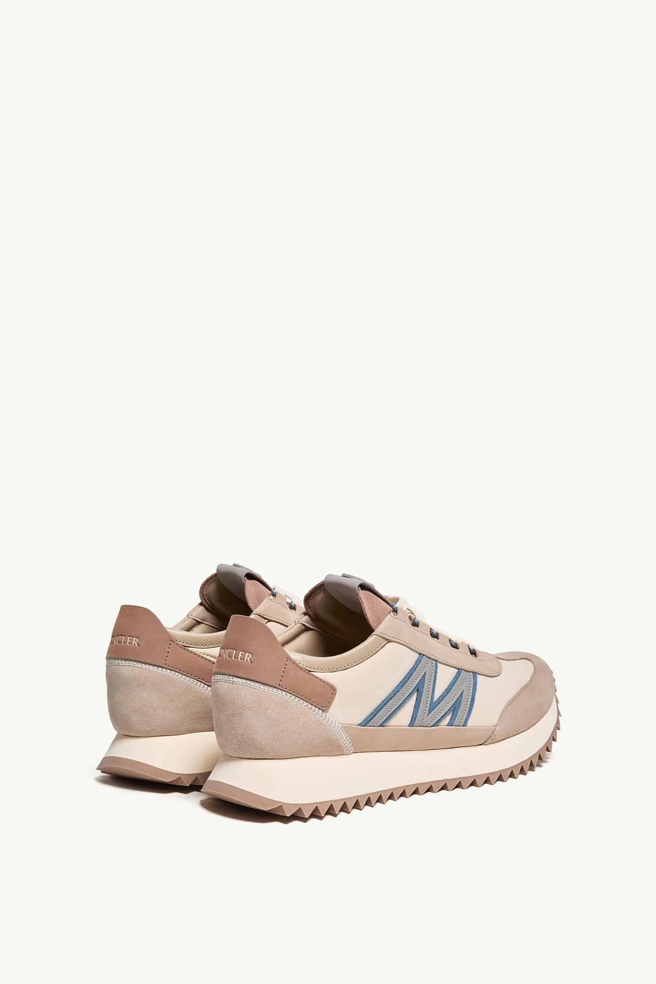 Pacey2 Suede & Nubuck Trainers Men Beige Moncler 4