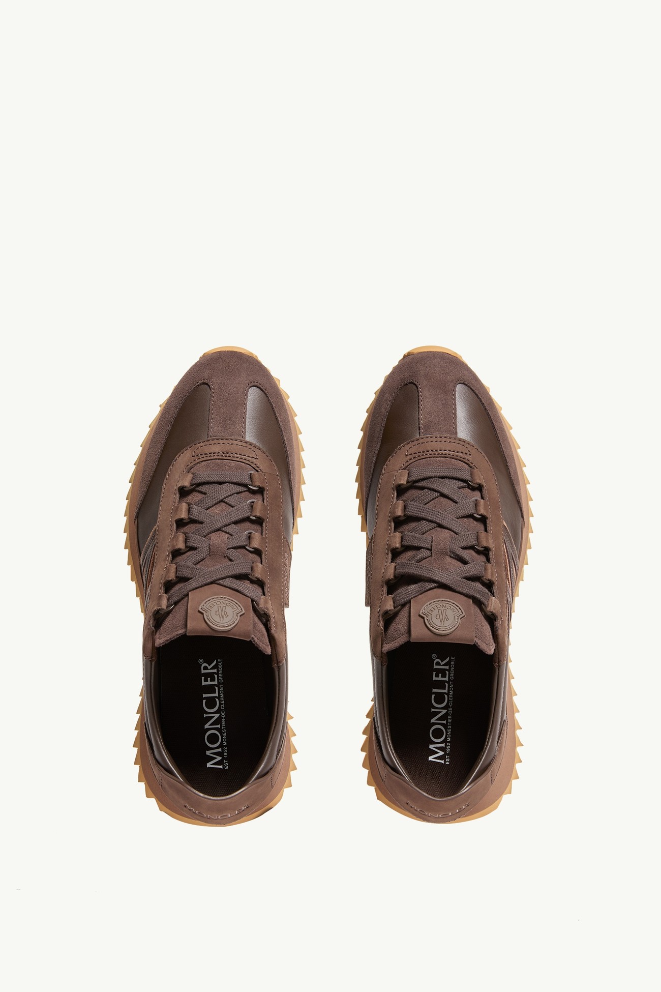 Pacey2 Suede & Nubuck Trainers Men Brown Moncler 5
