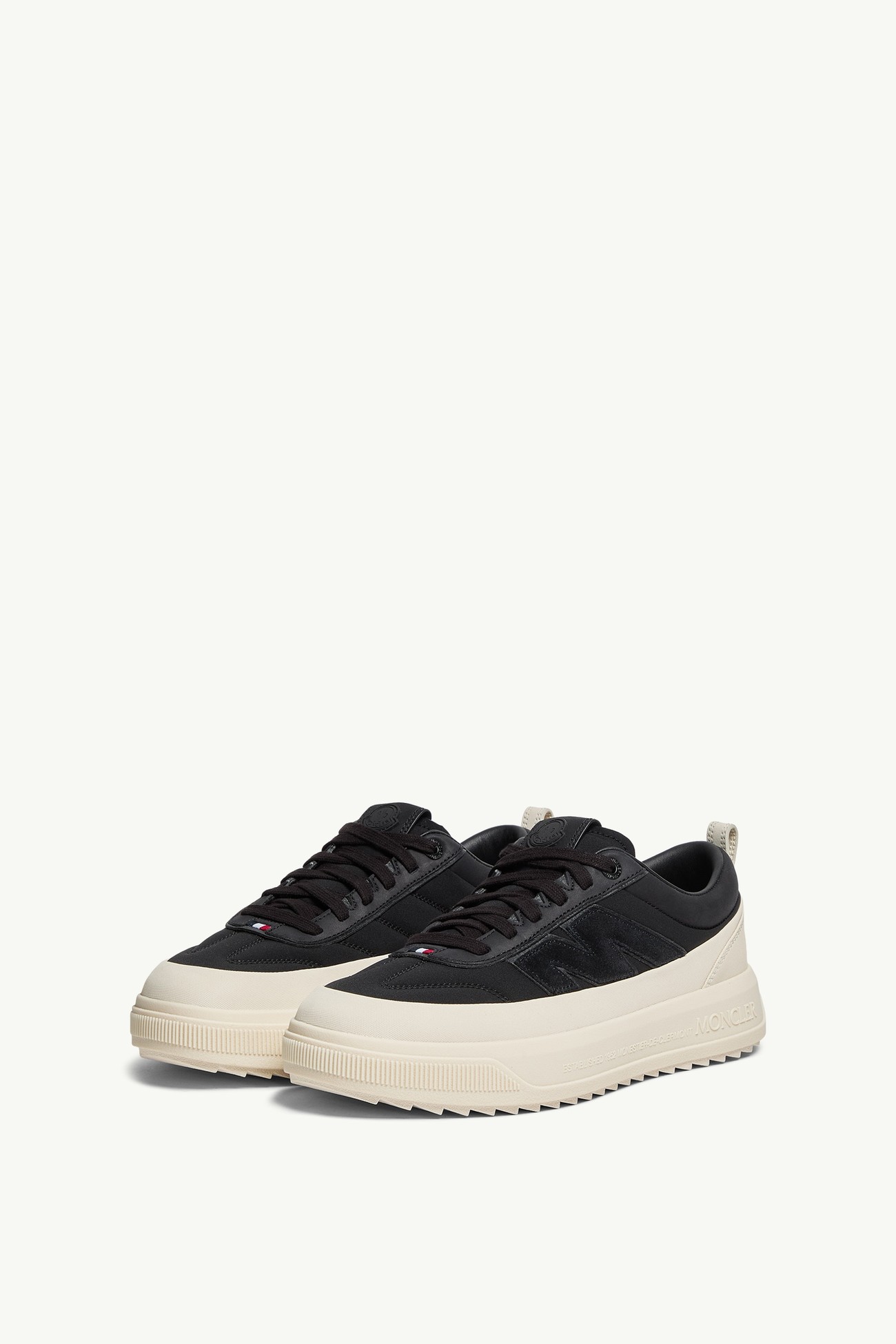 Moncler Altive磨絨革和麂皮運動鞋 男士 黑色 Moncler 3