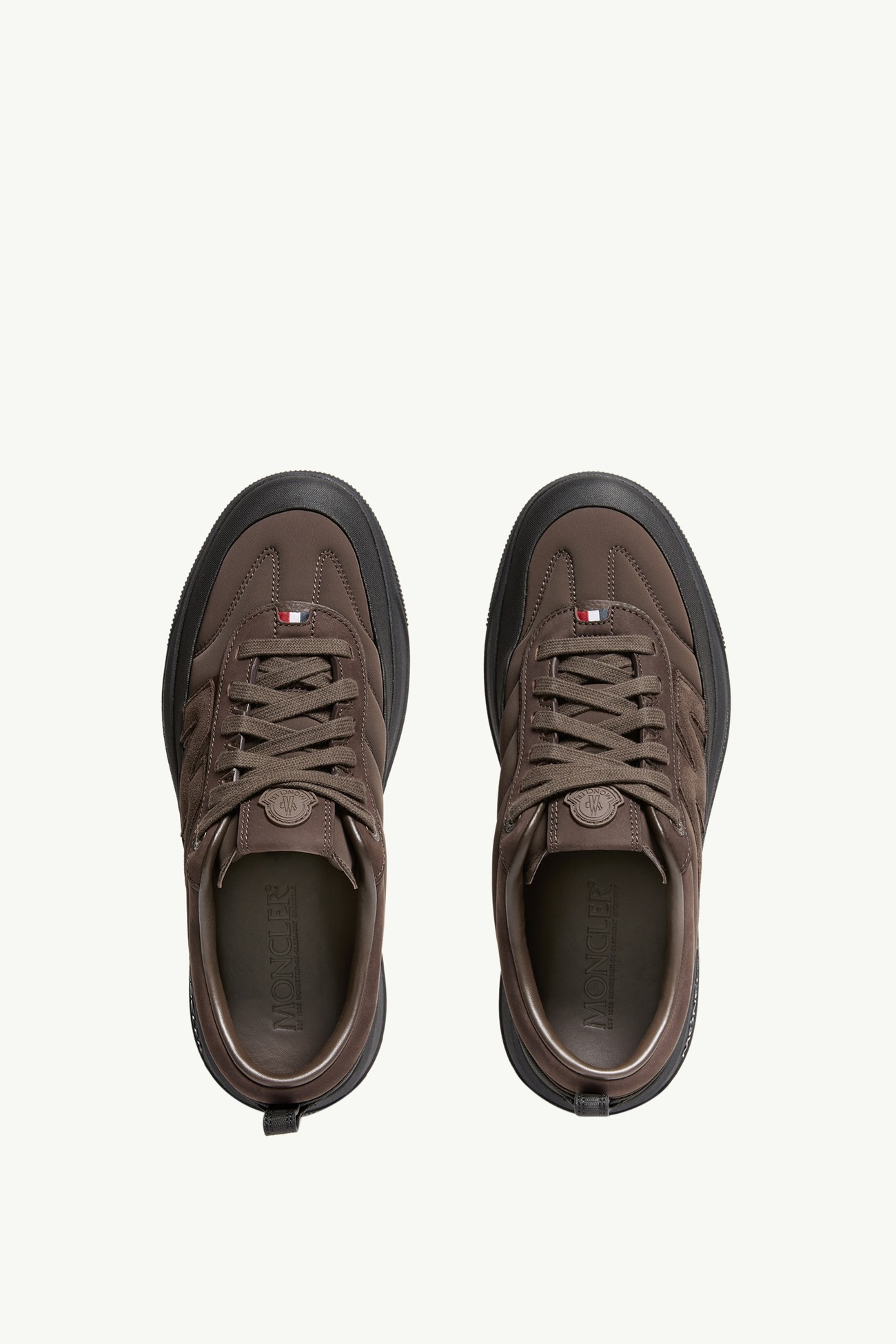 Moncler Altive磨絨革和麂皮運動鞋 男士 啡色 Moncler 5