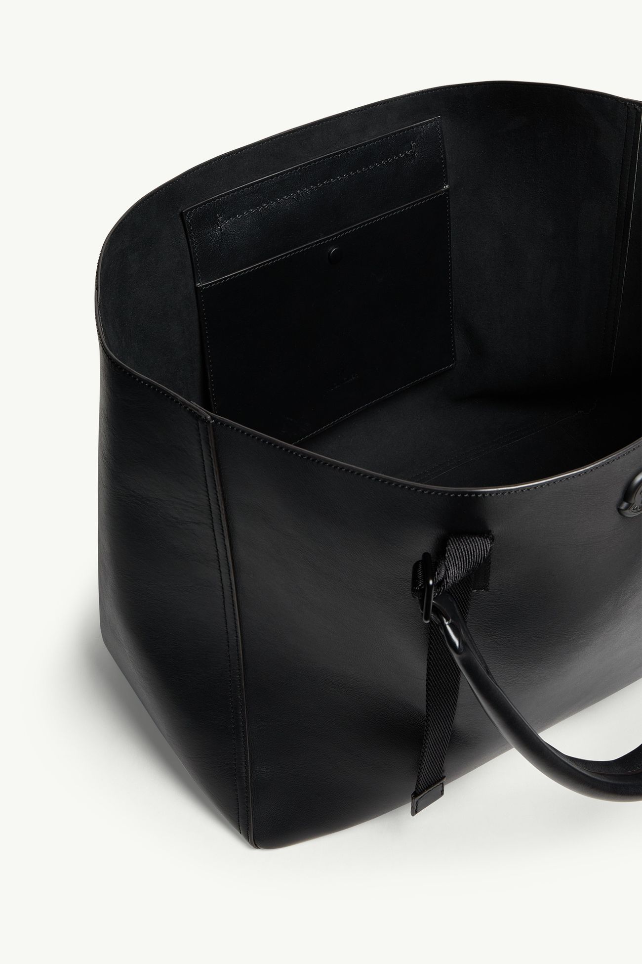 Carlo Leather Tote Bag Men Black Moncler 5