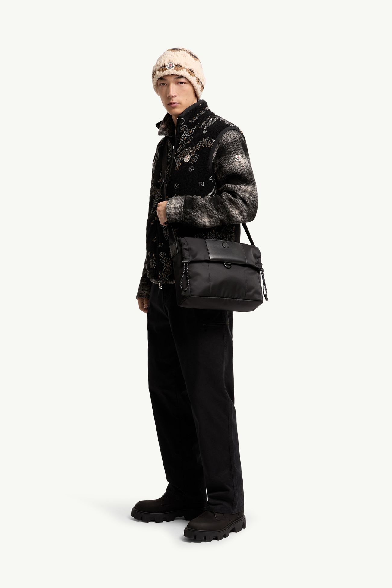 Kenton 드릴 메신저 백 남성 블랙 Moncler 1