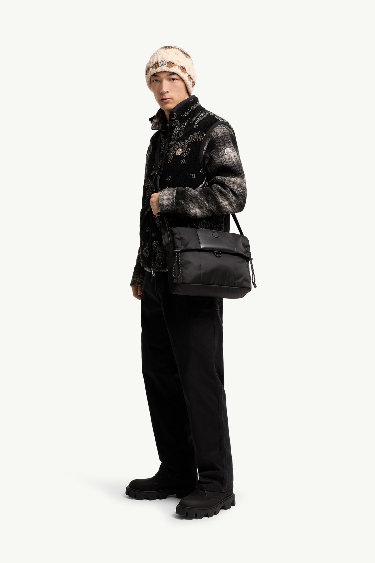 Kenton斜紋布信差袋 男士 黑色 Moncler 1