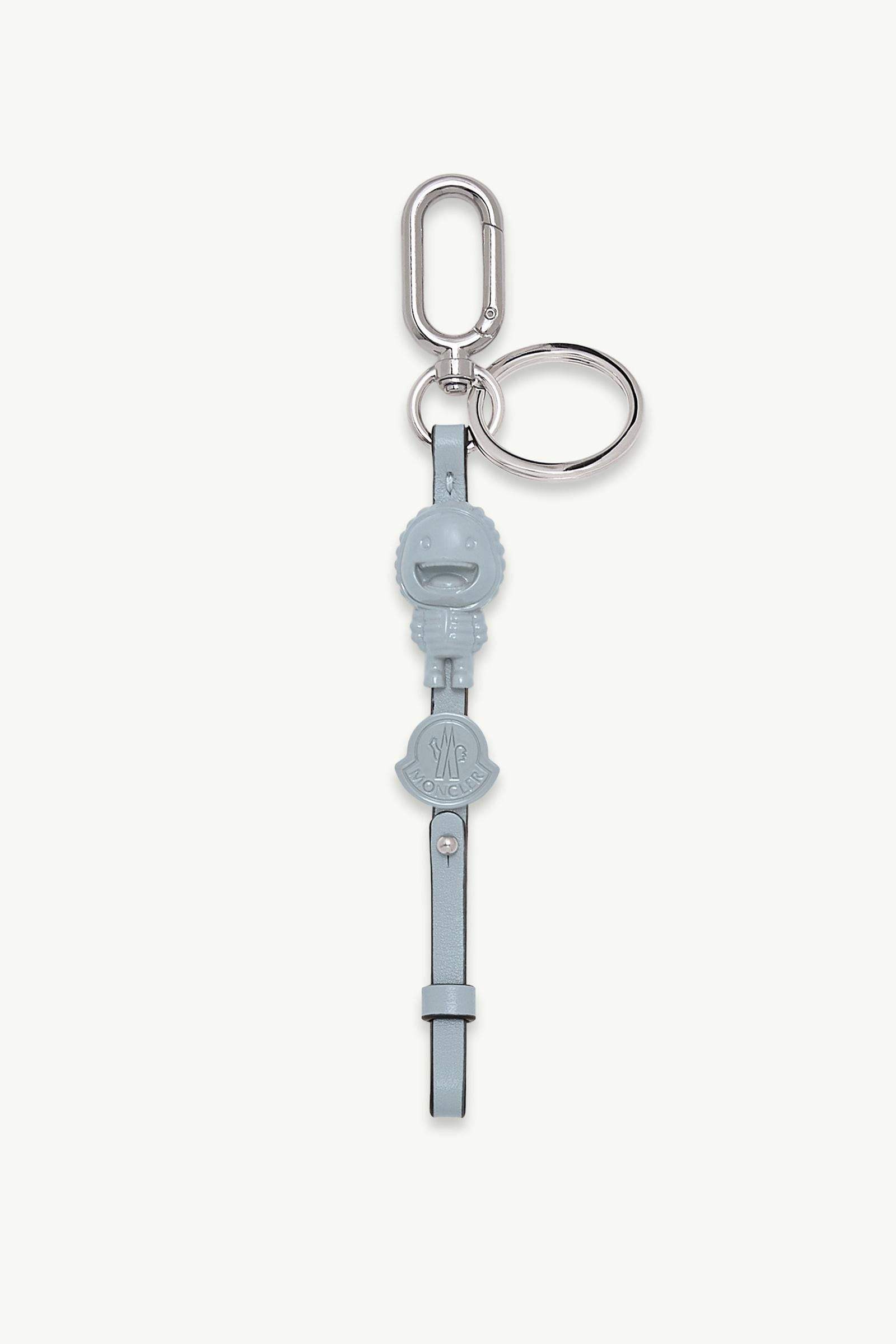 Mascotte Leather Key Holder Men Light Blue Moncler, 1 of 0