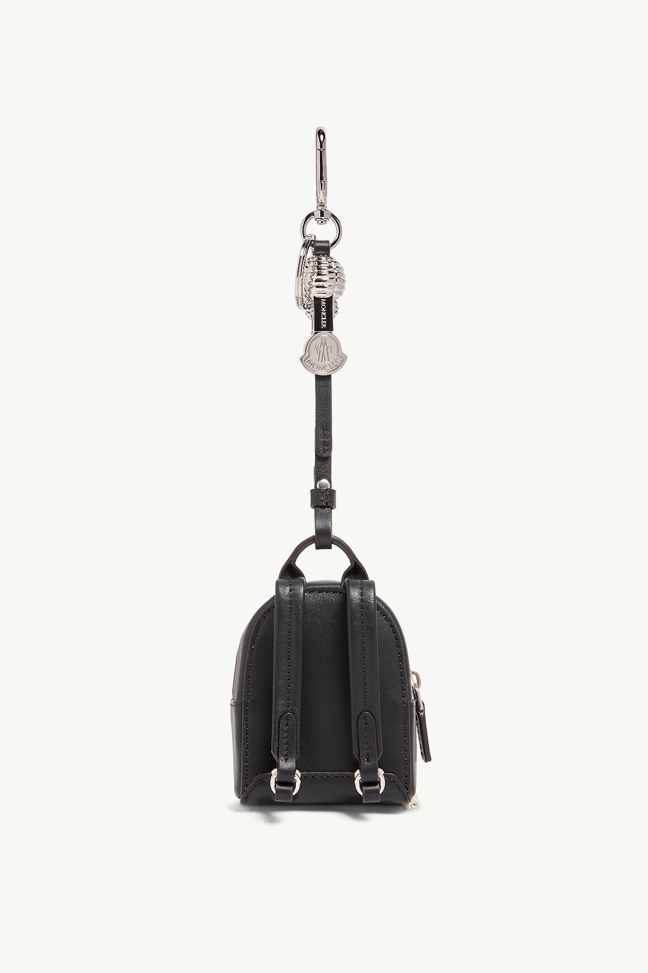 Porte-clés sac à dos en cuir Hommes Noir Moncler 2