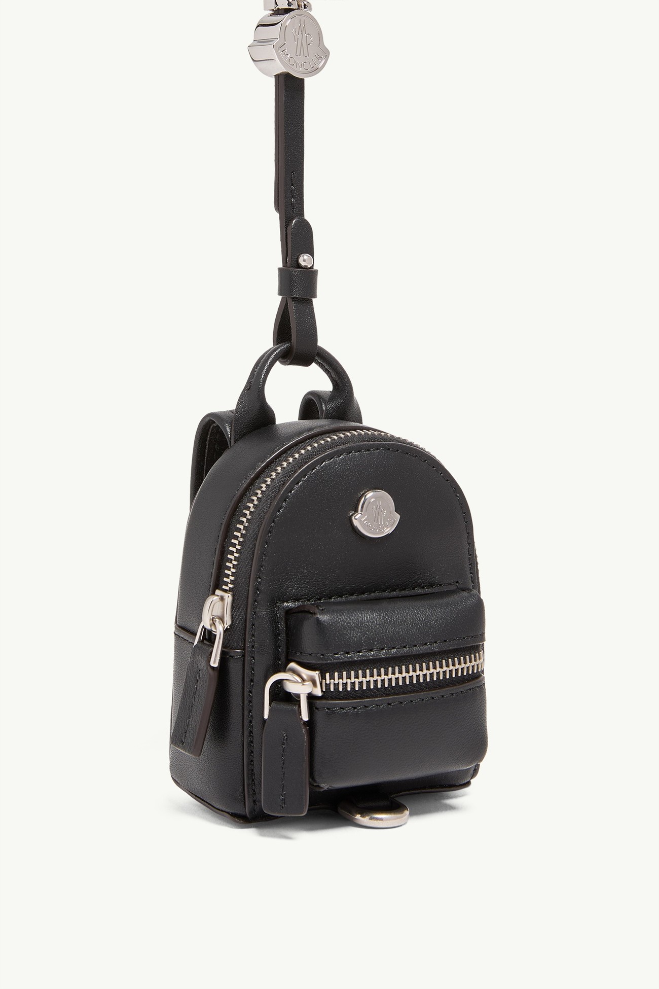 Backpack Leather Key Holder Men Black Moncler 3