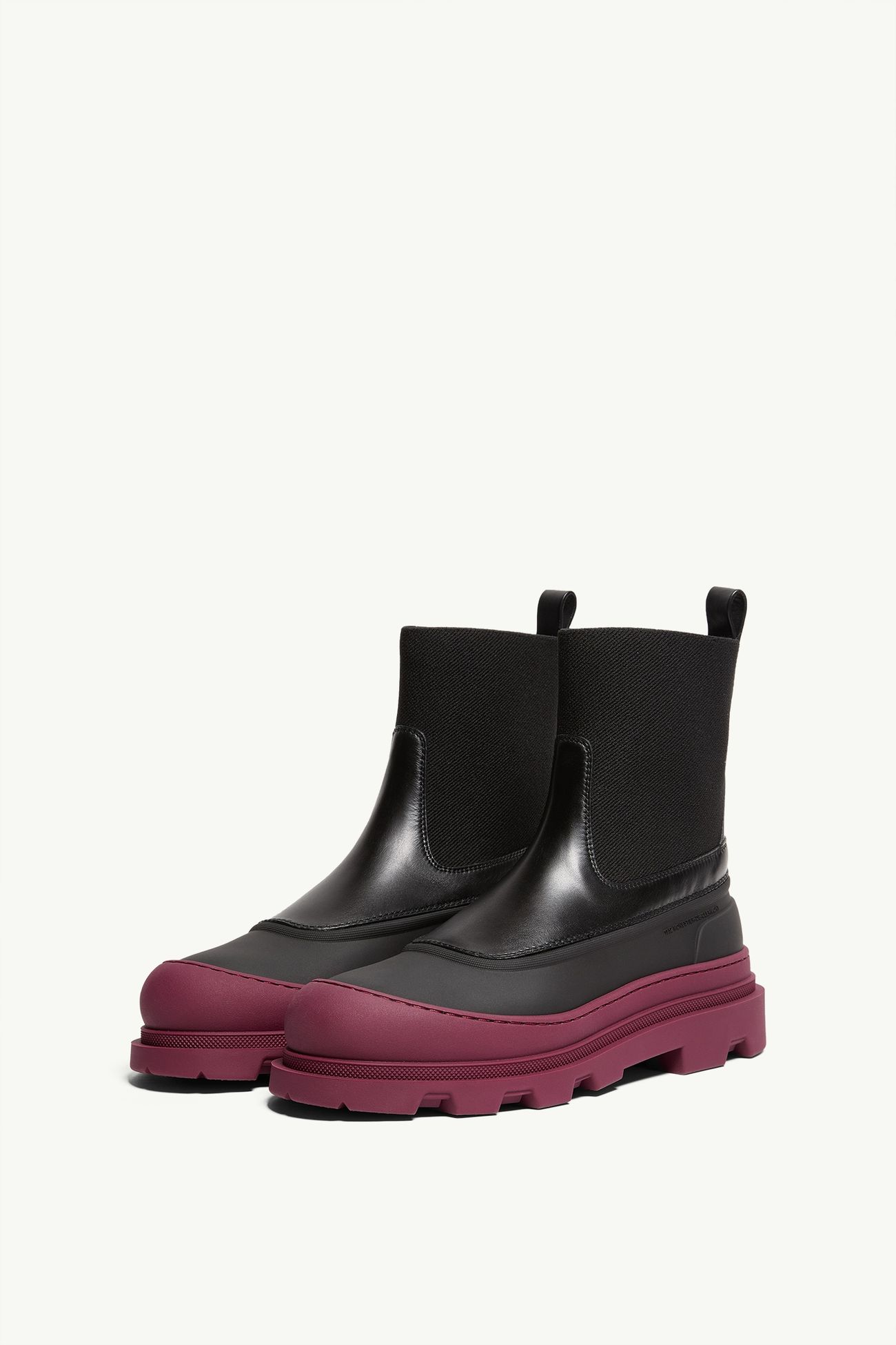 Bottines en cuir Vera Edge Femmes Noir et Violet Moncler 3