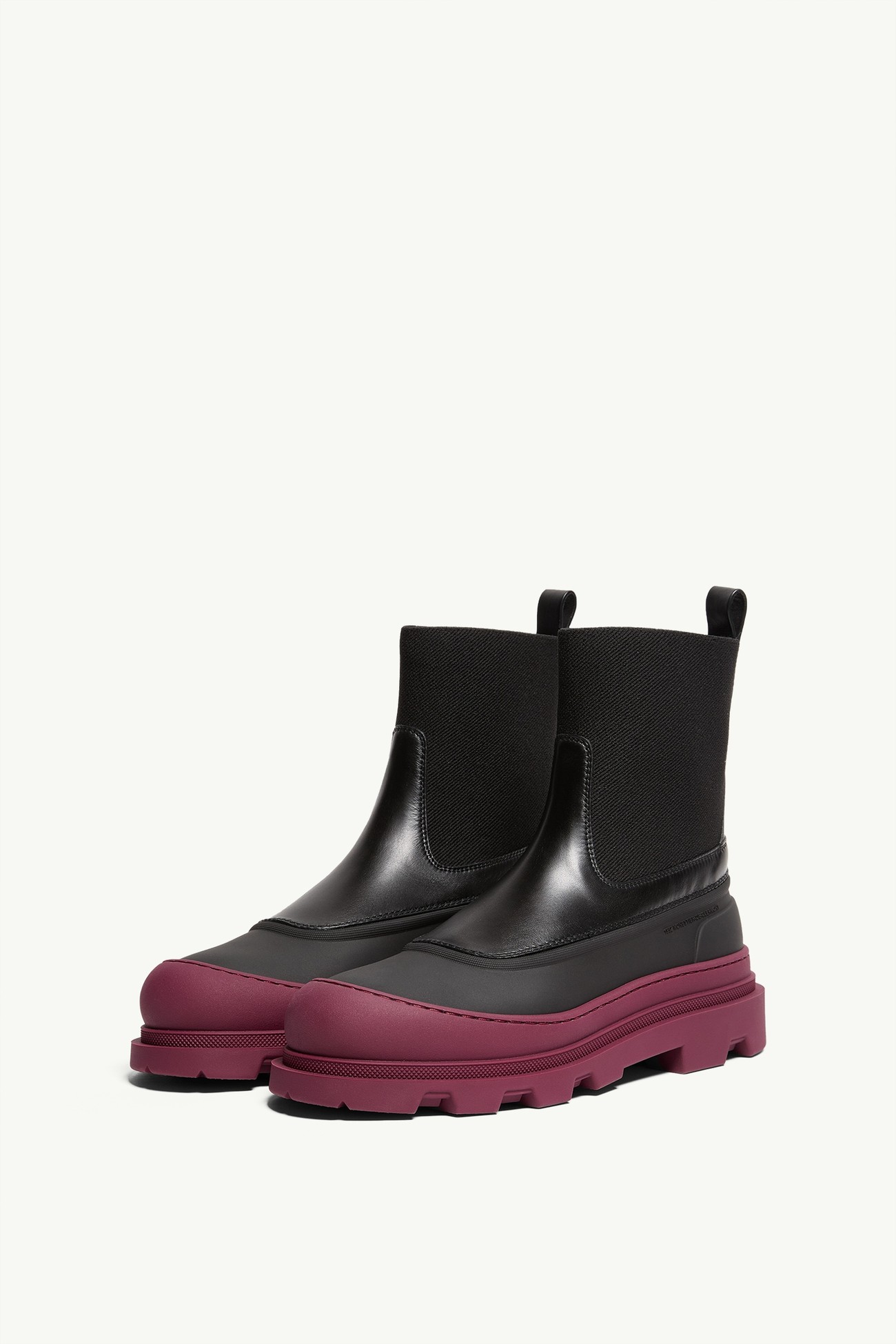Vera Edge Leather Ankle Boots Women Black & Purple Moncler 3