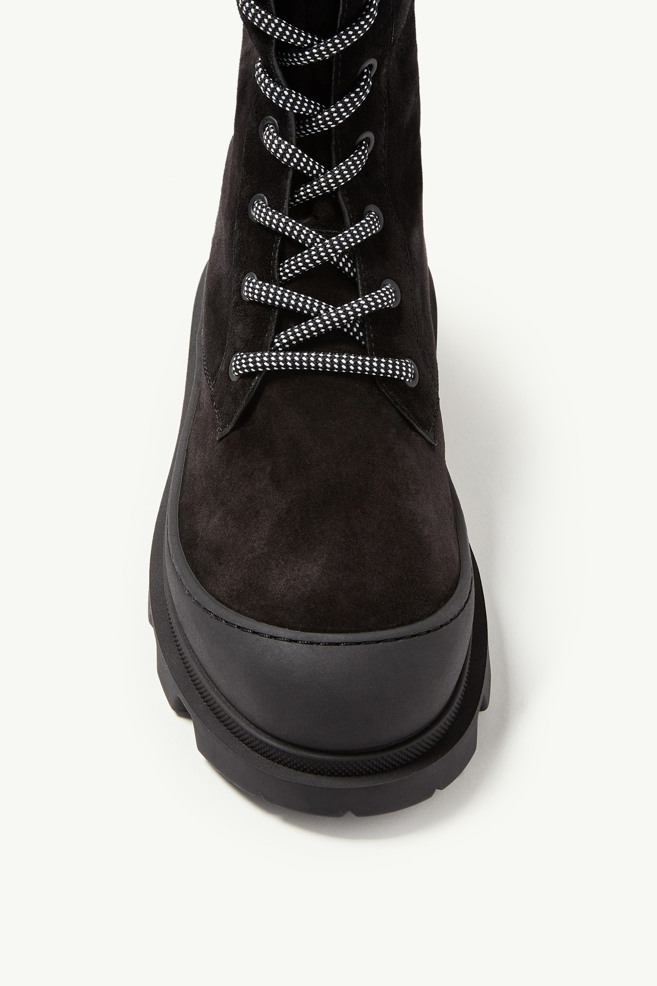 Stivali stringati Vera High in pelle scamosciata Donna Nero Moncler 2