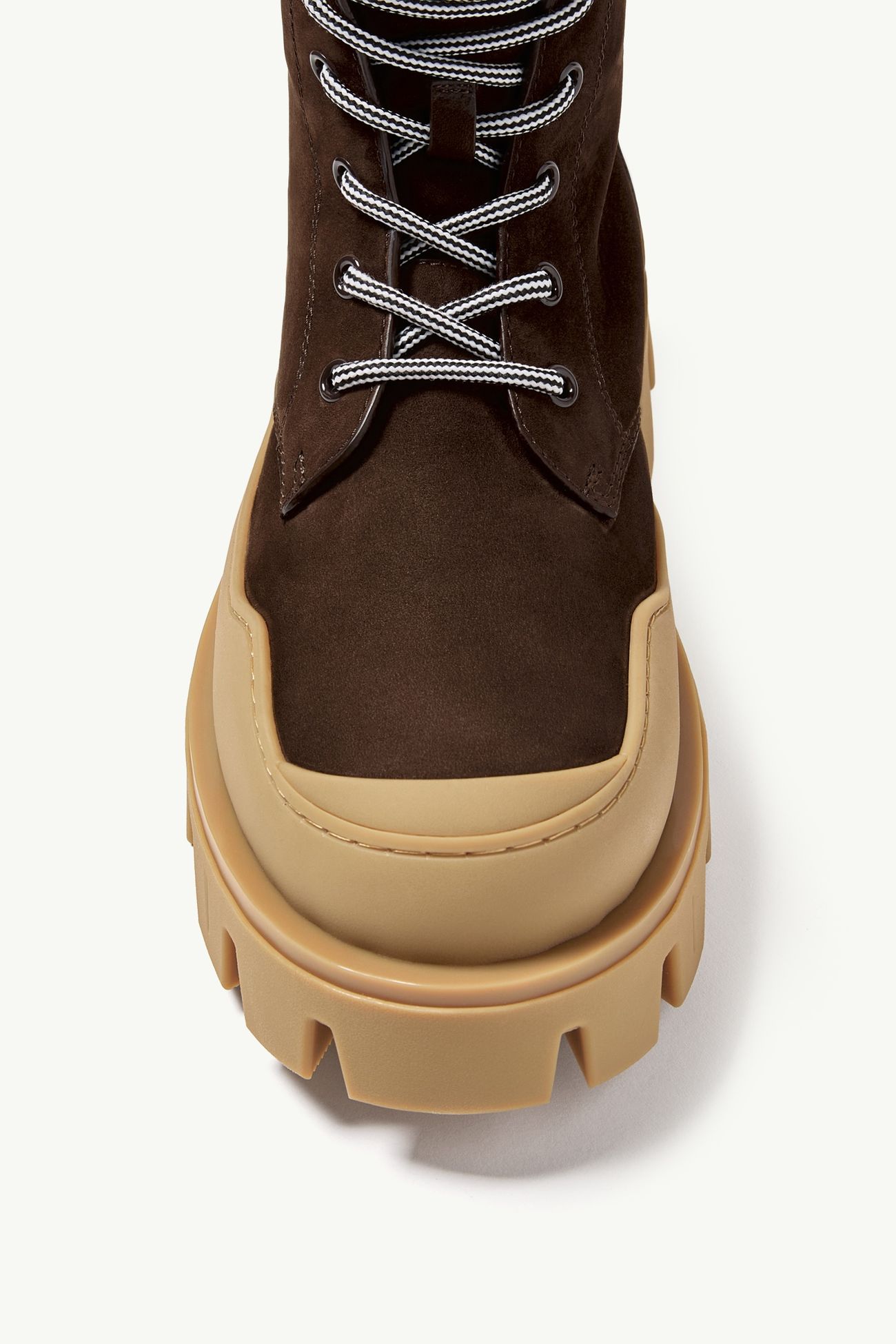 Botas de nobuk y lana de oveja joven Peak Snowcap Mujer Marrón Moncler 2
