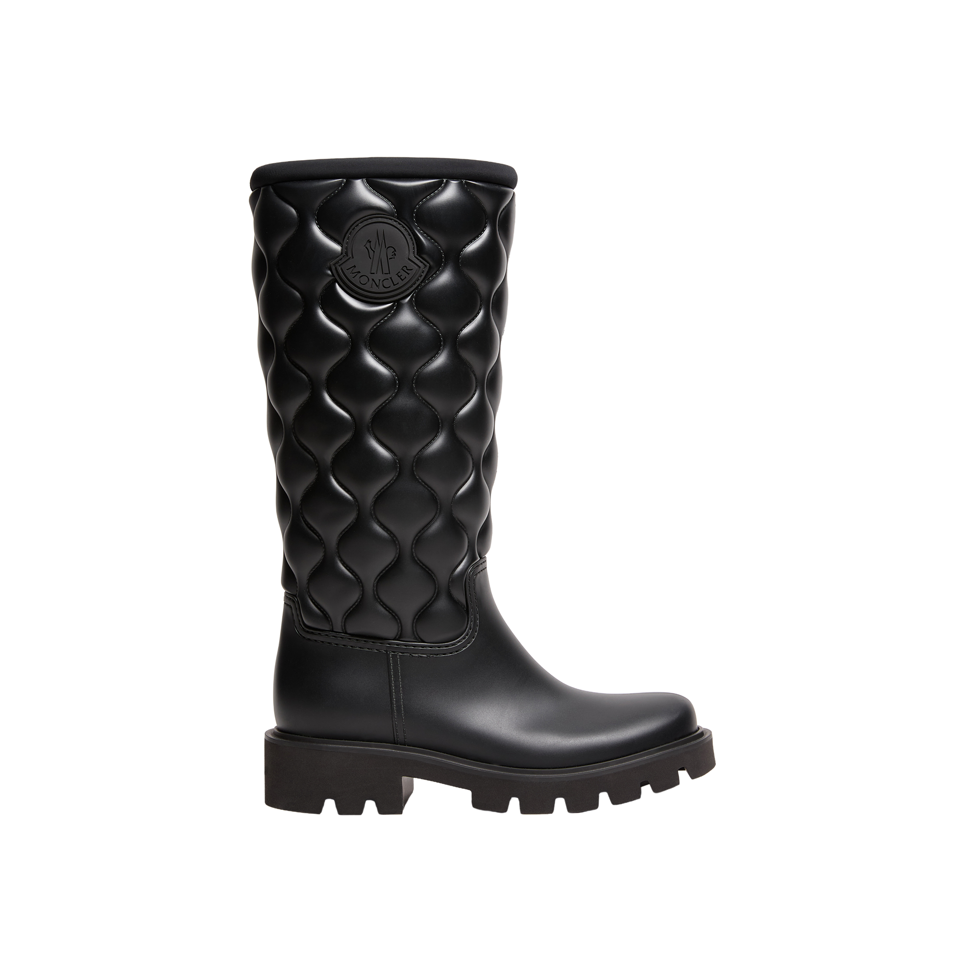 Moncler   Kickstream High Rain Boots for Women in Black, Size: 39