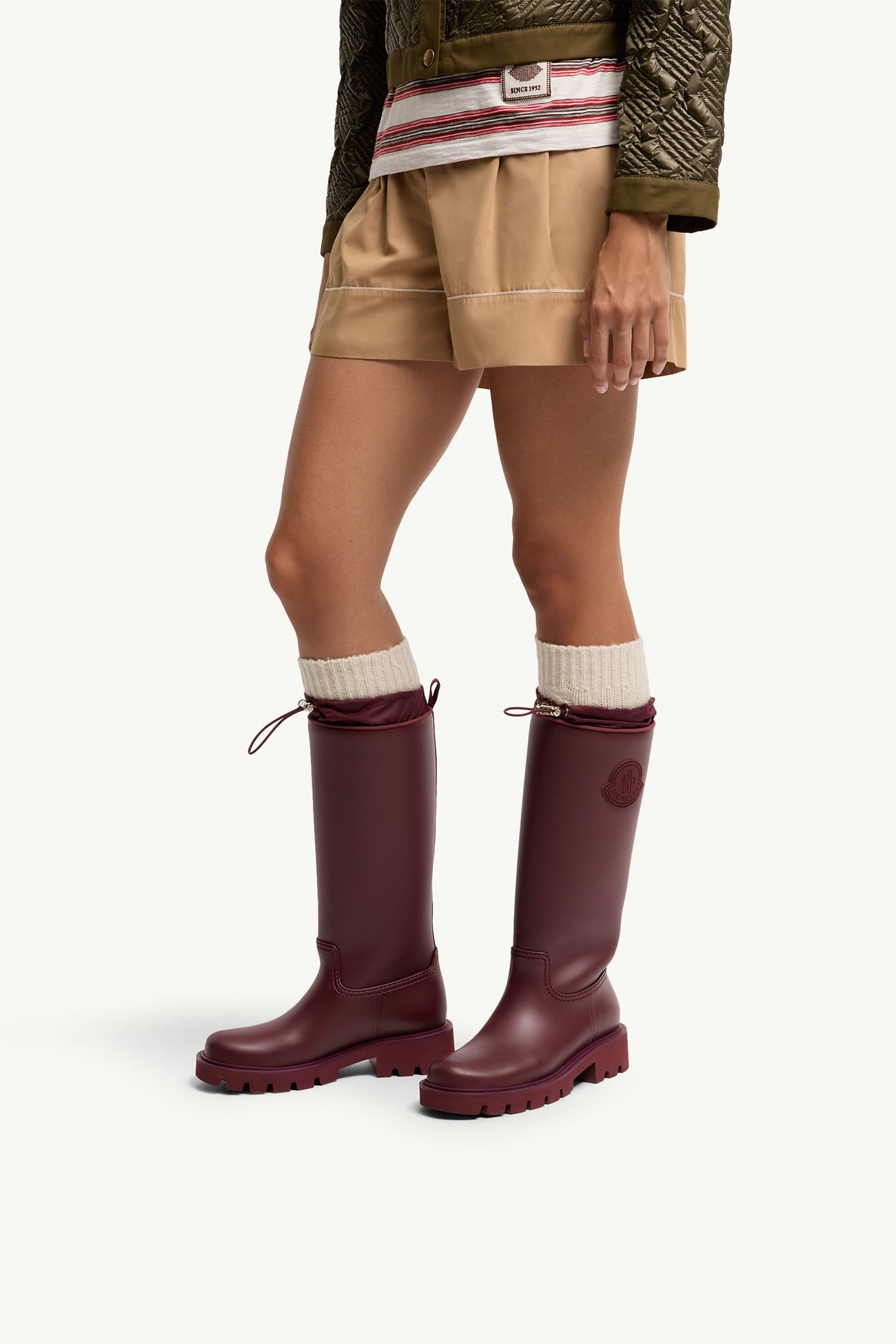 Bottes de pluie montantes Kickstream Femmes Bordeaux Moncler 1