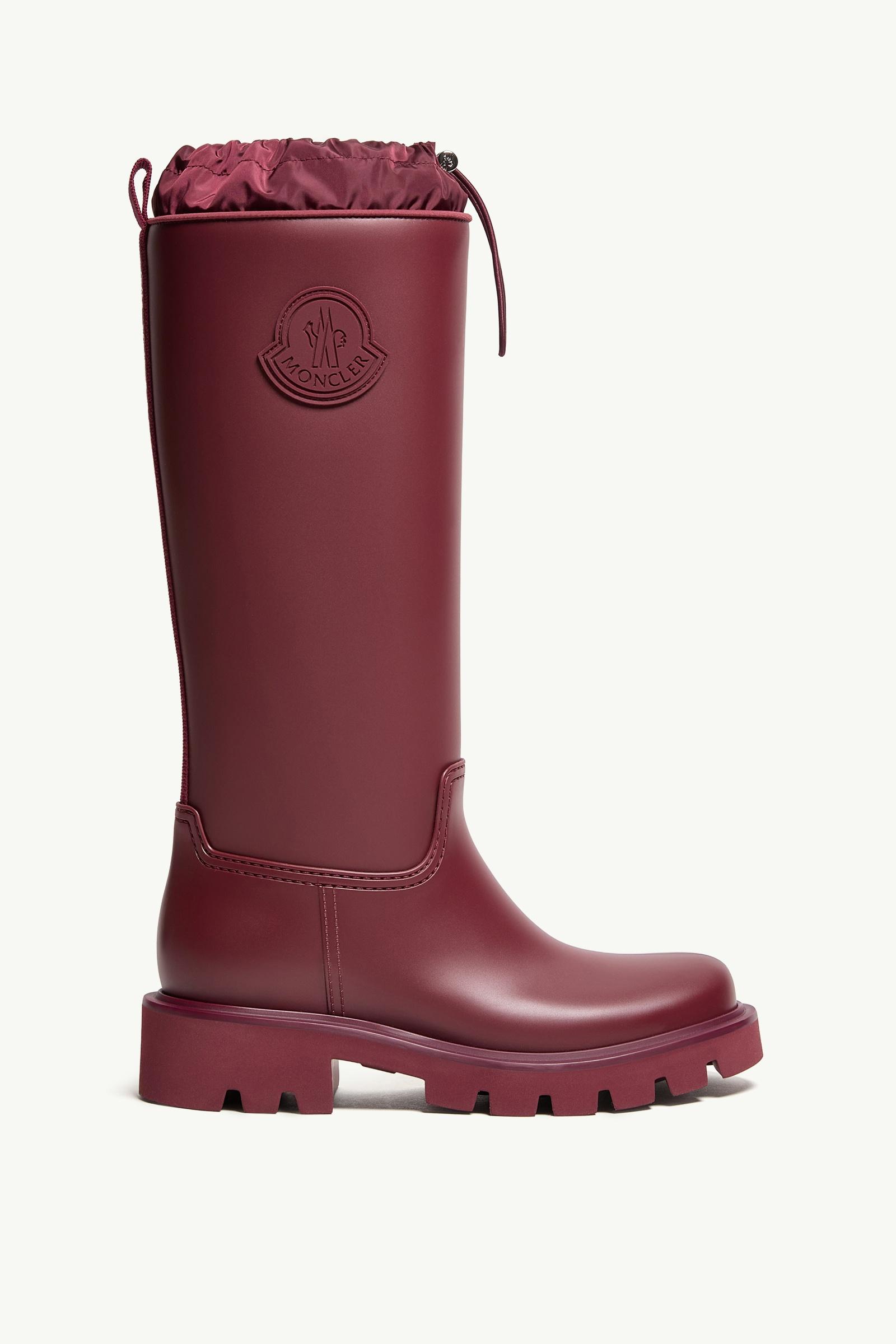 Kickstream High Rain Boots Women Burgundy Moncler