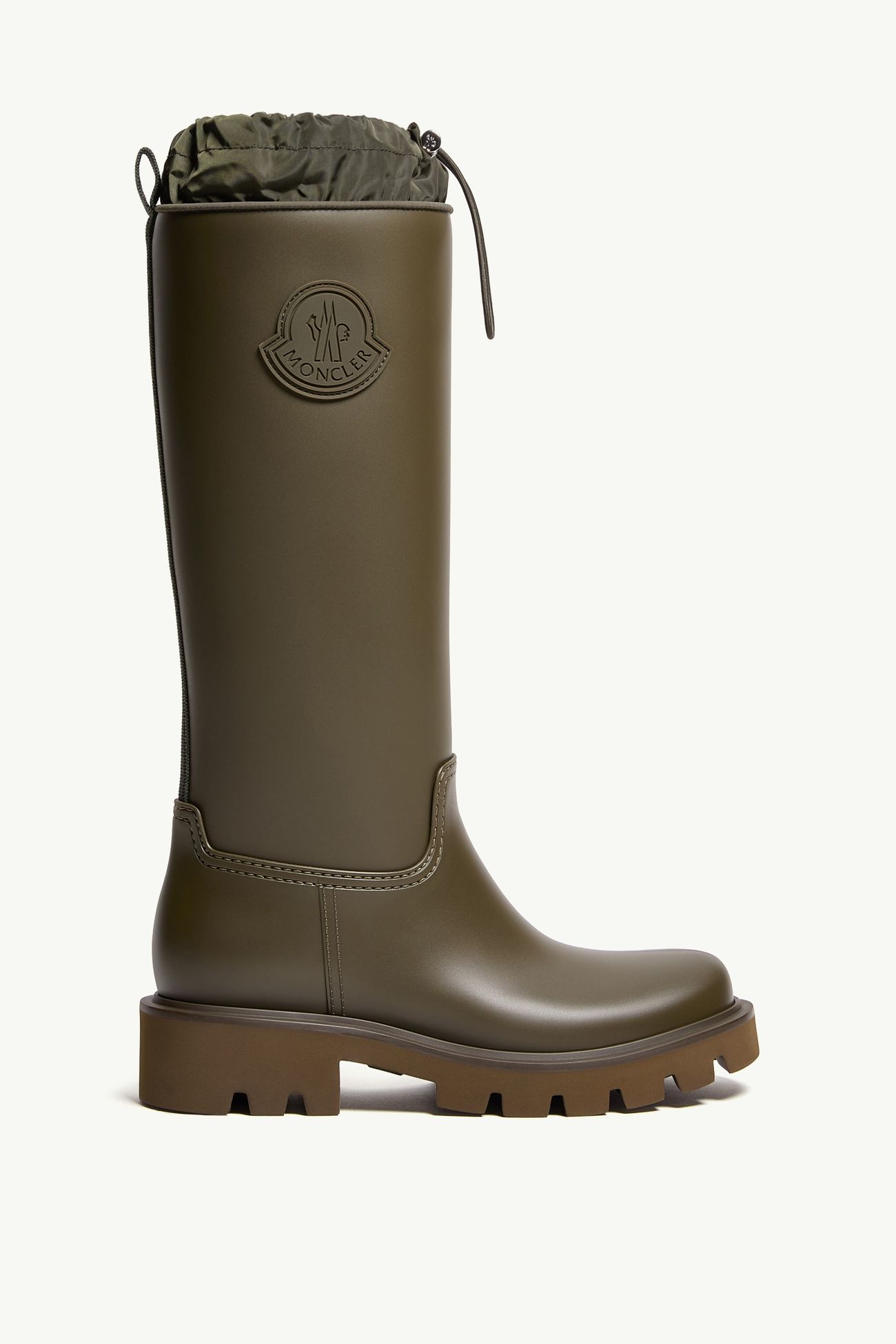 Kickstream hohe Regenstiefel Damen Olivgrün Moncler 0