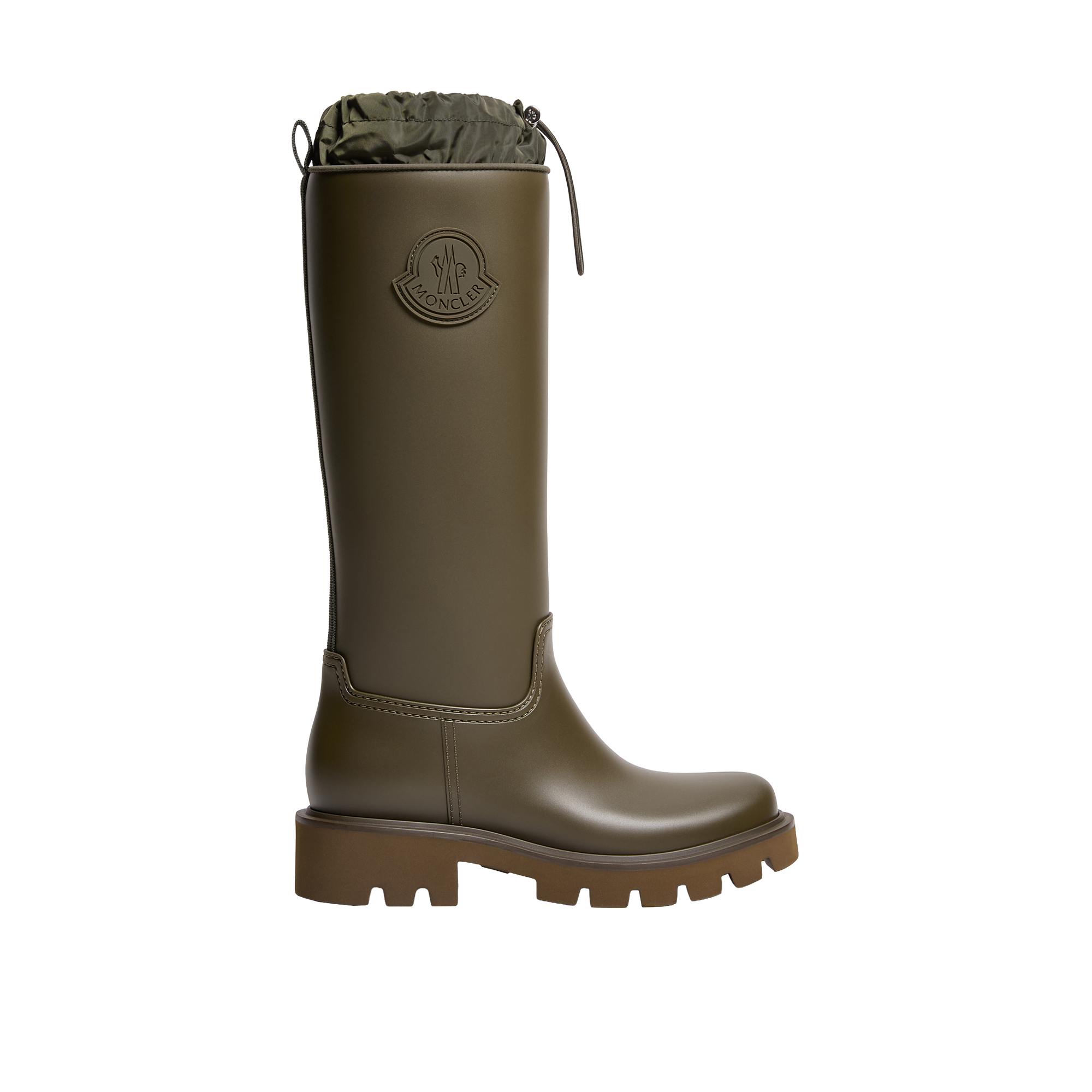 Moncler   Kickstream High Rain Boots for Women in Green, Size: 39