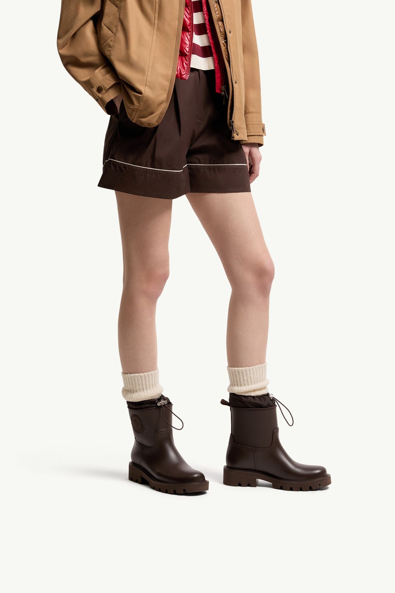 Kickstream Rain Boots Women Brown Moncler 1