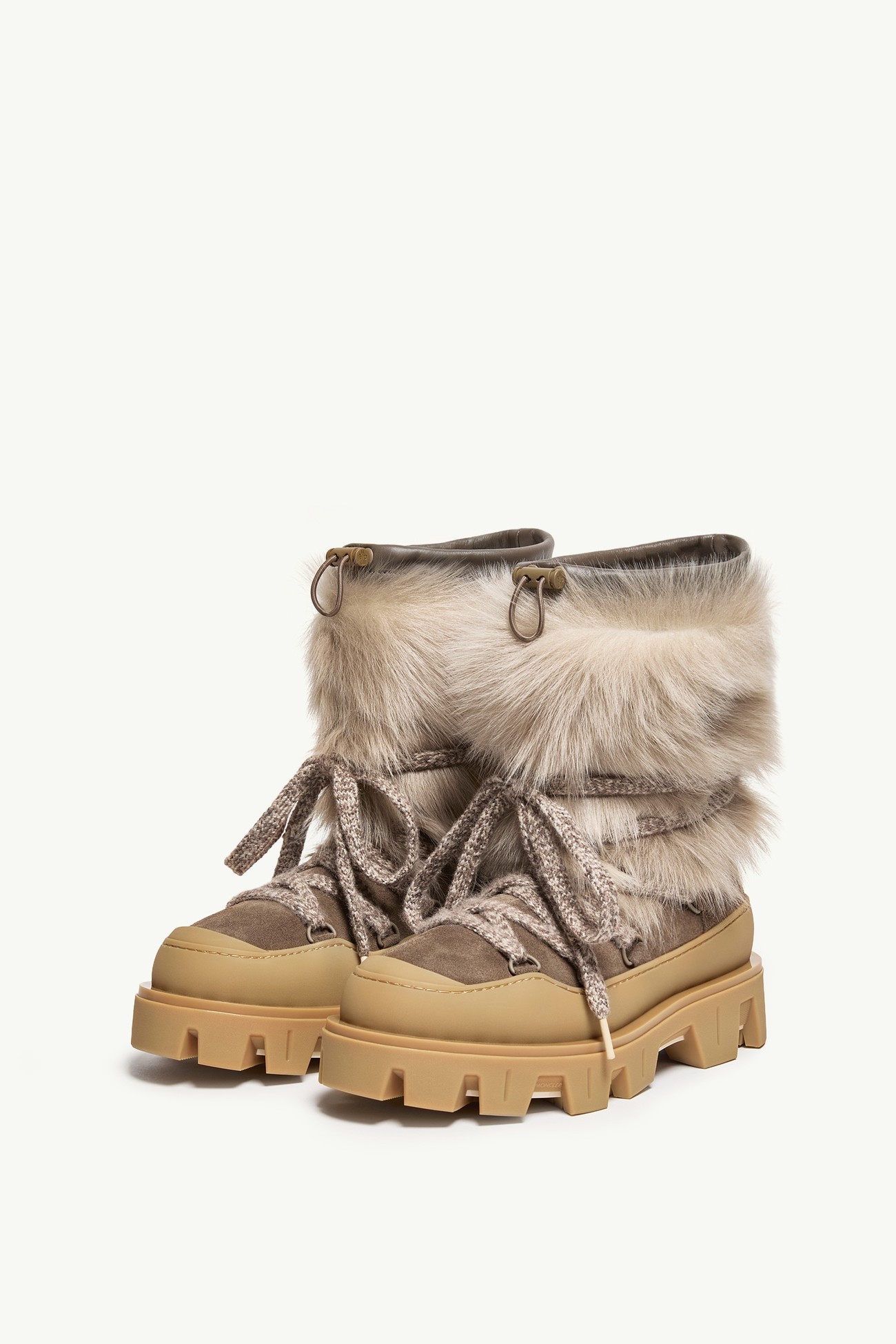Botas Peak Après de ante y lana de oveja joven Mujer Verde Oliva Moncler 3