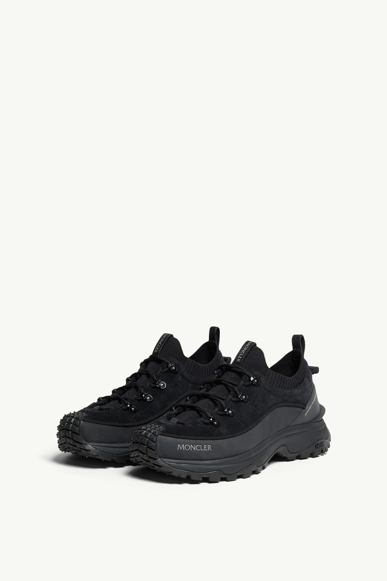 Trailgrip Lite3磨絨革和麂皮運動鞋 女士 黑色 Moncler 3