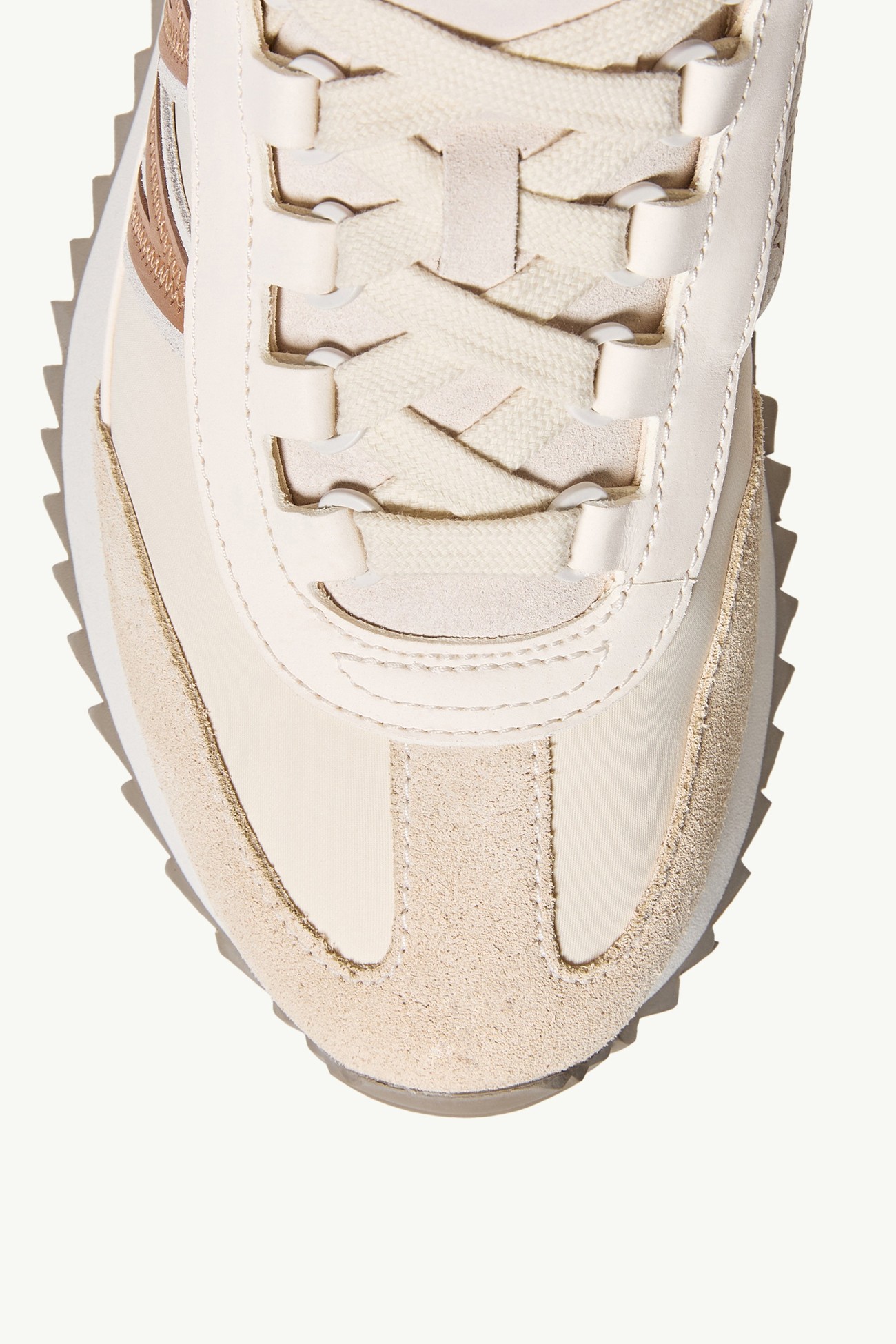 Sneaker Pacey2 in pelle scamosciata e nabuk Donna Beige Chiaro Moncler 2