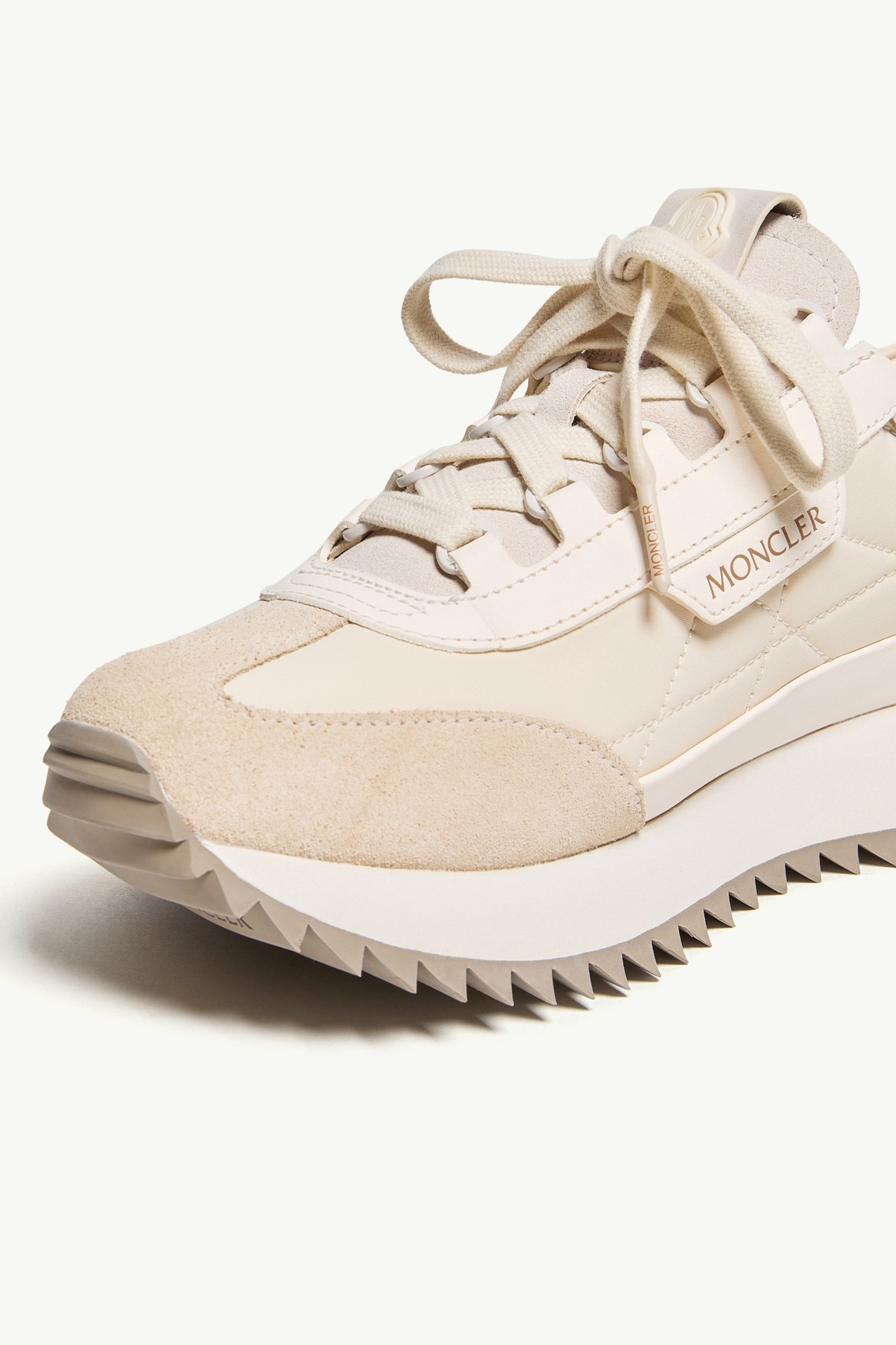 Sneaker Pacey2 in pelle scamosciata e nabuk Donna Beige Chiaro Moncler 7