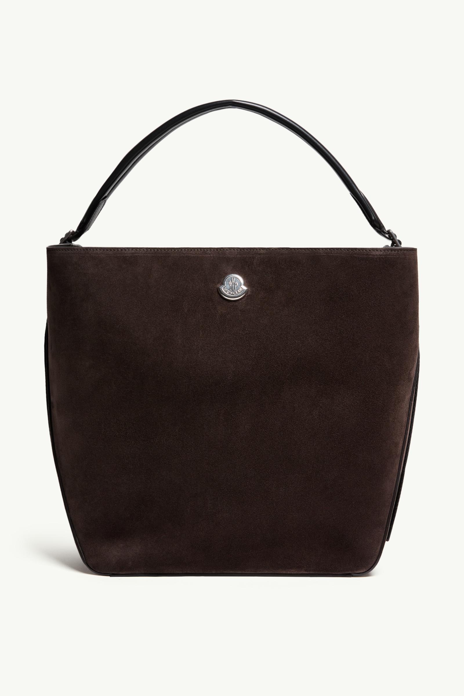 Carlo Suede Shoulder Bag Women Dark Brown Moncler, 1 of 0