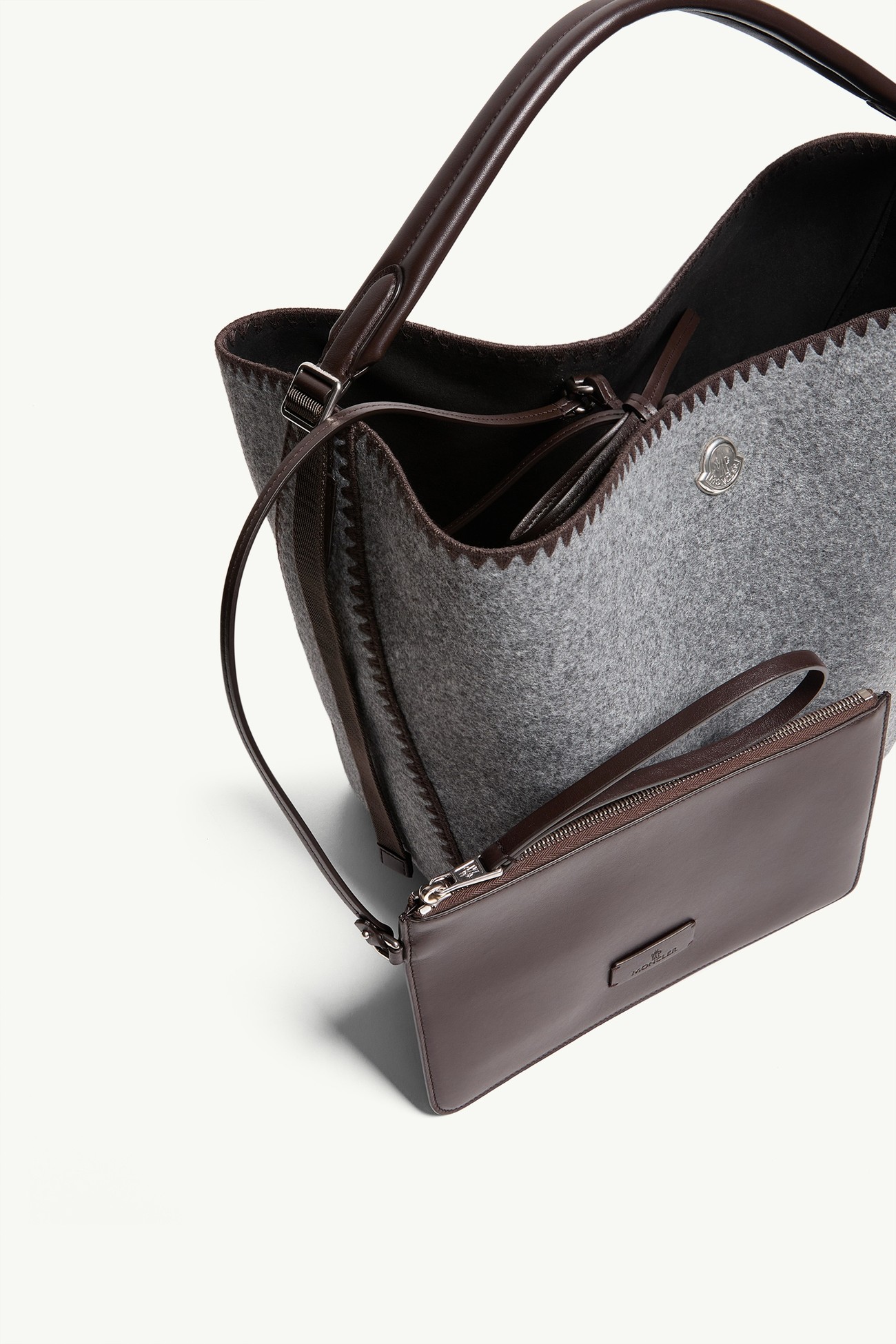 Carlo Bag Women Grey Moncler 4