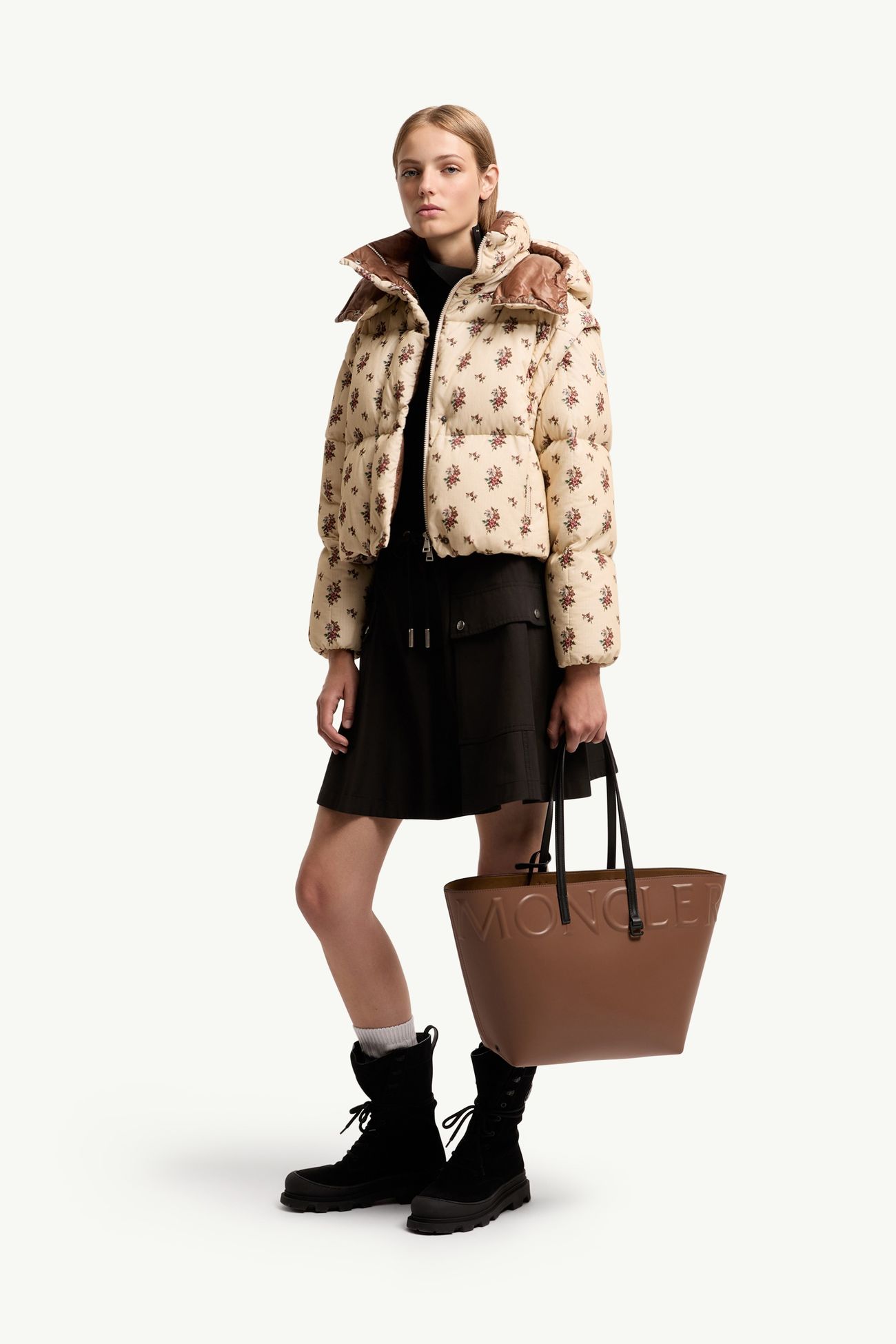 Borsa tote piccola Very Donna Marrone Moncler 1