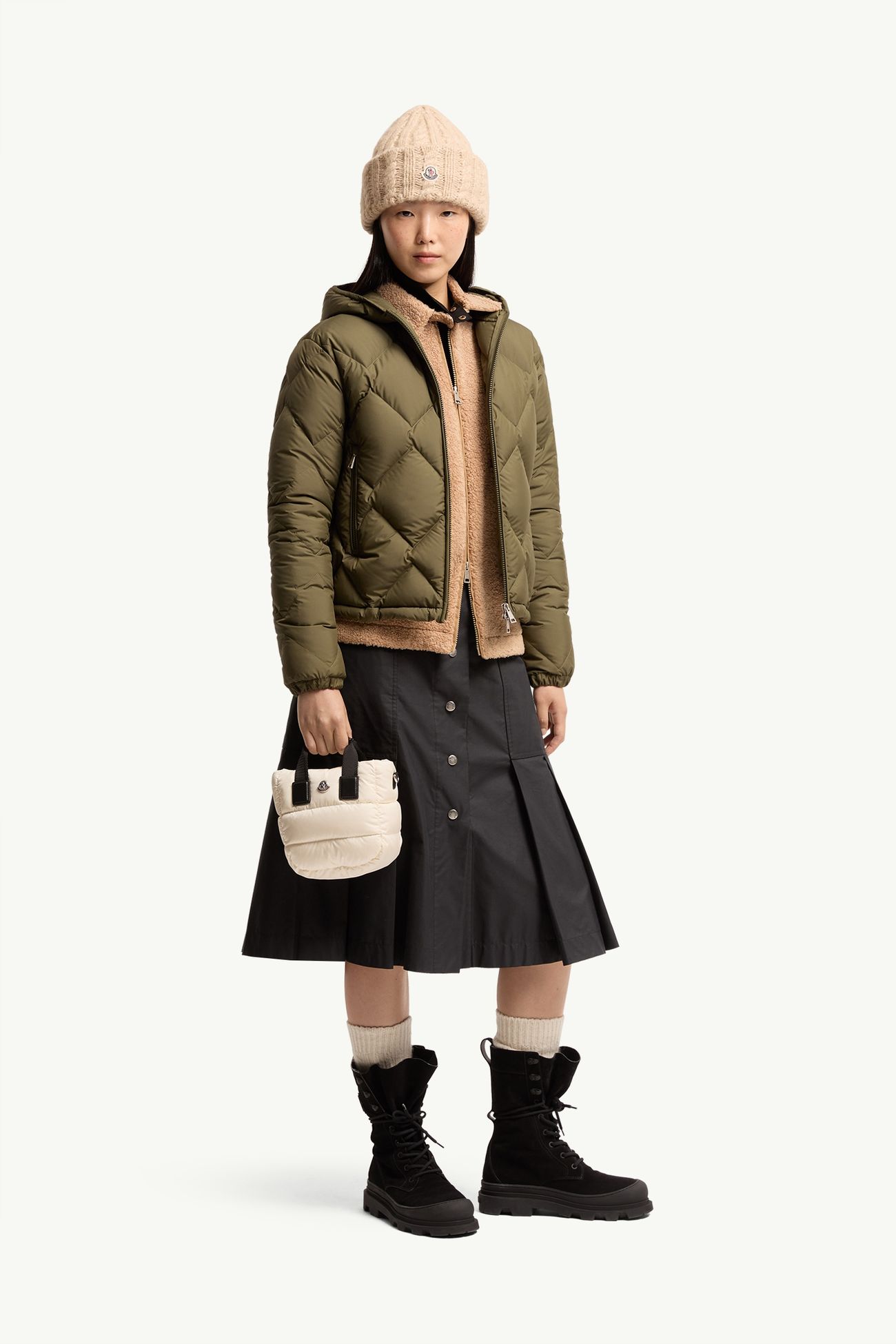 Caradoc袖珍手提袋 女士 象牙白色 Moncler 1