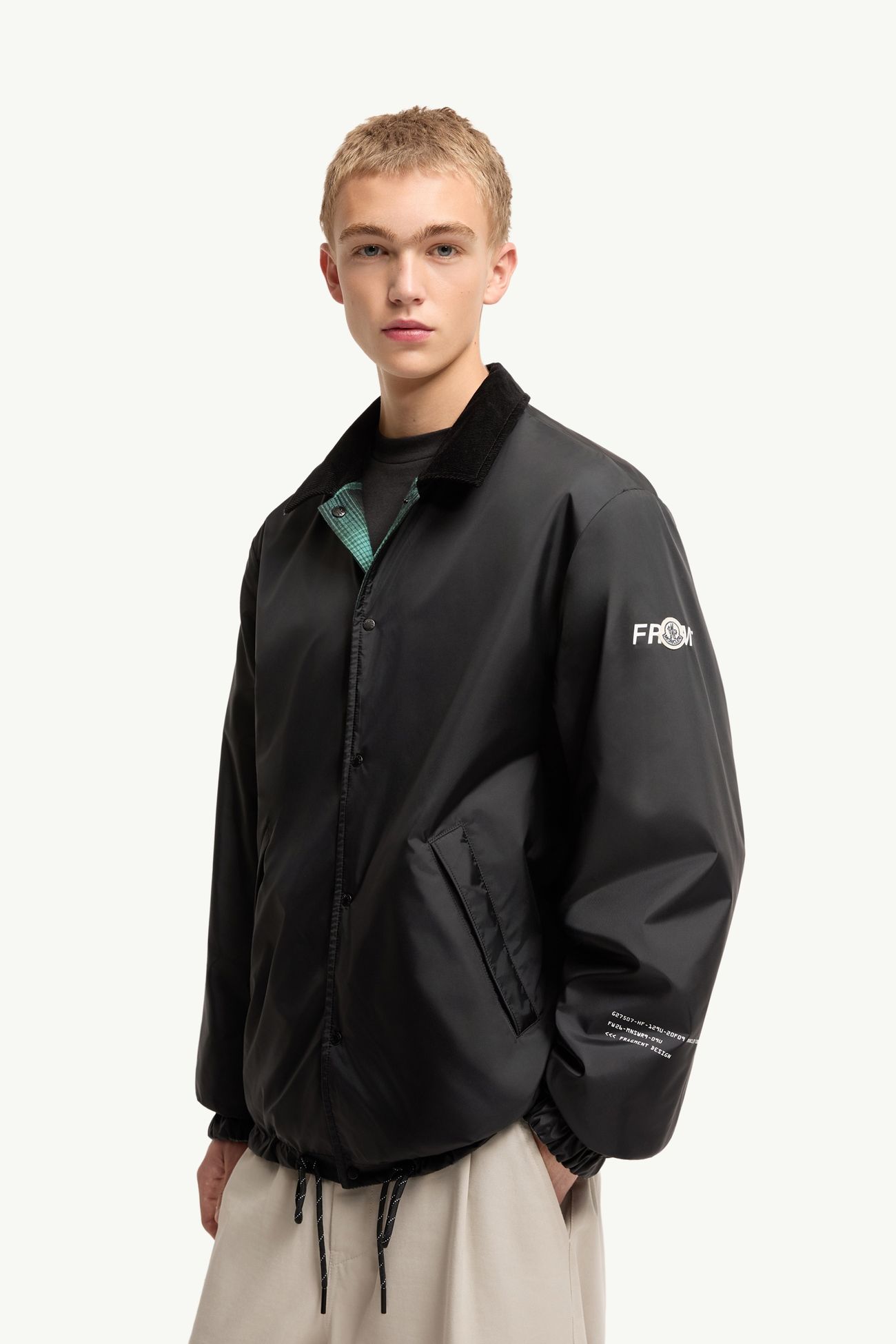 Moncler x Fragment Ryūha雙面恤衫式外套 男士 黑色和綠色 Moncler 8