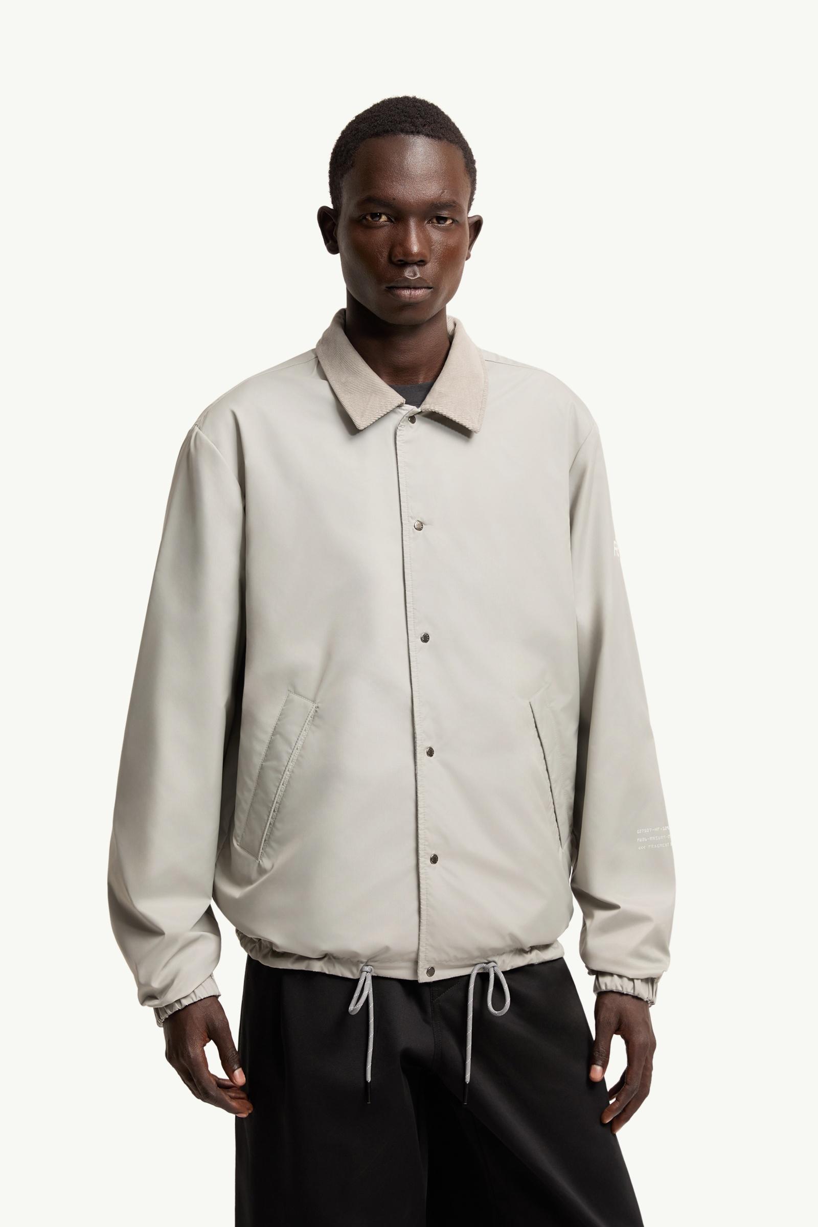 モンクレール グレー MA-1ジャケット 左腕パッチ付き White & Grey Moncler x Fragment Ryūha Reversible Shirt Jacket