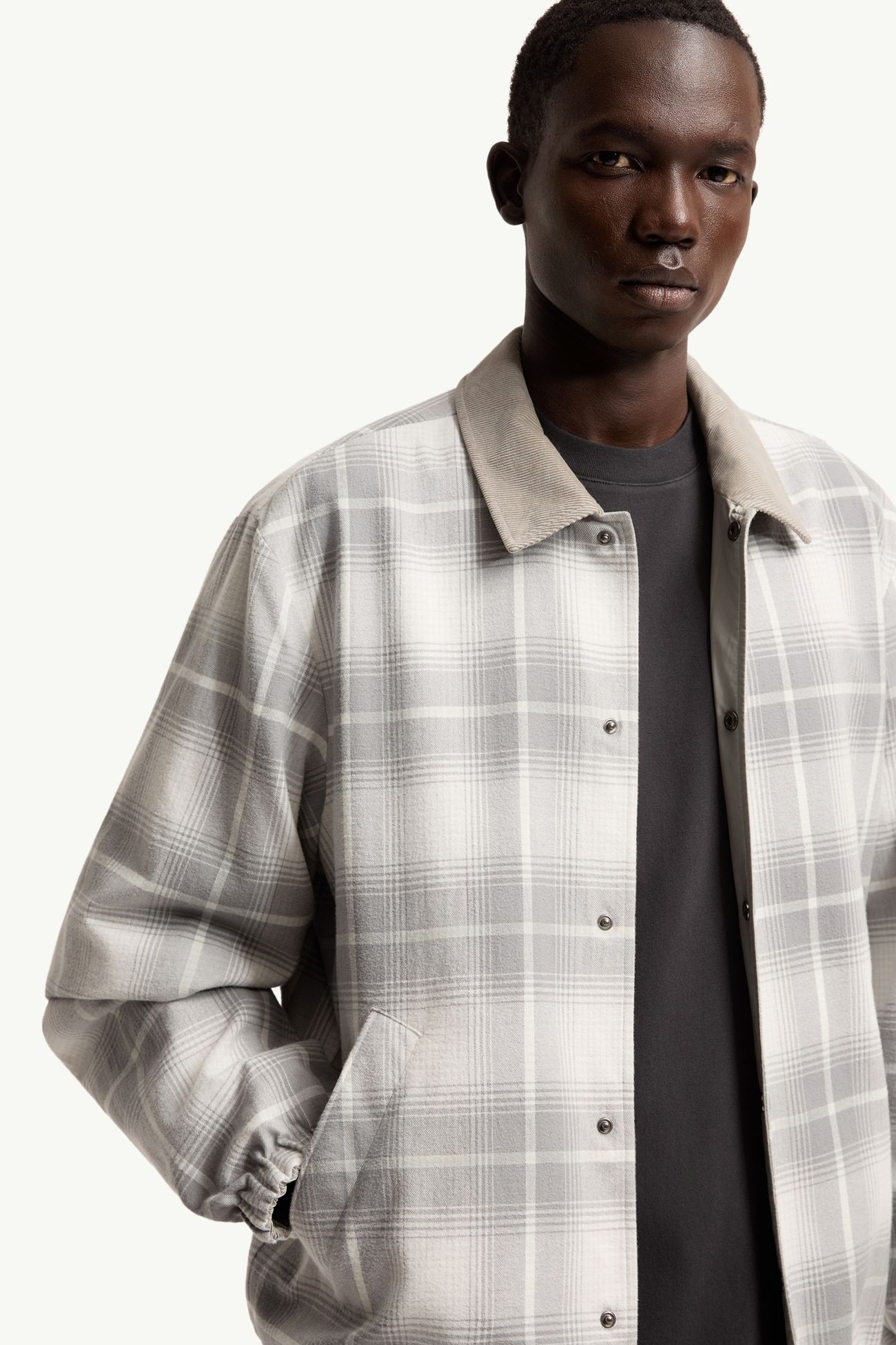 Moncler x Fragment Ryūha Reversible Shirt Jacket Men White & Gray Moncler 8