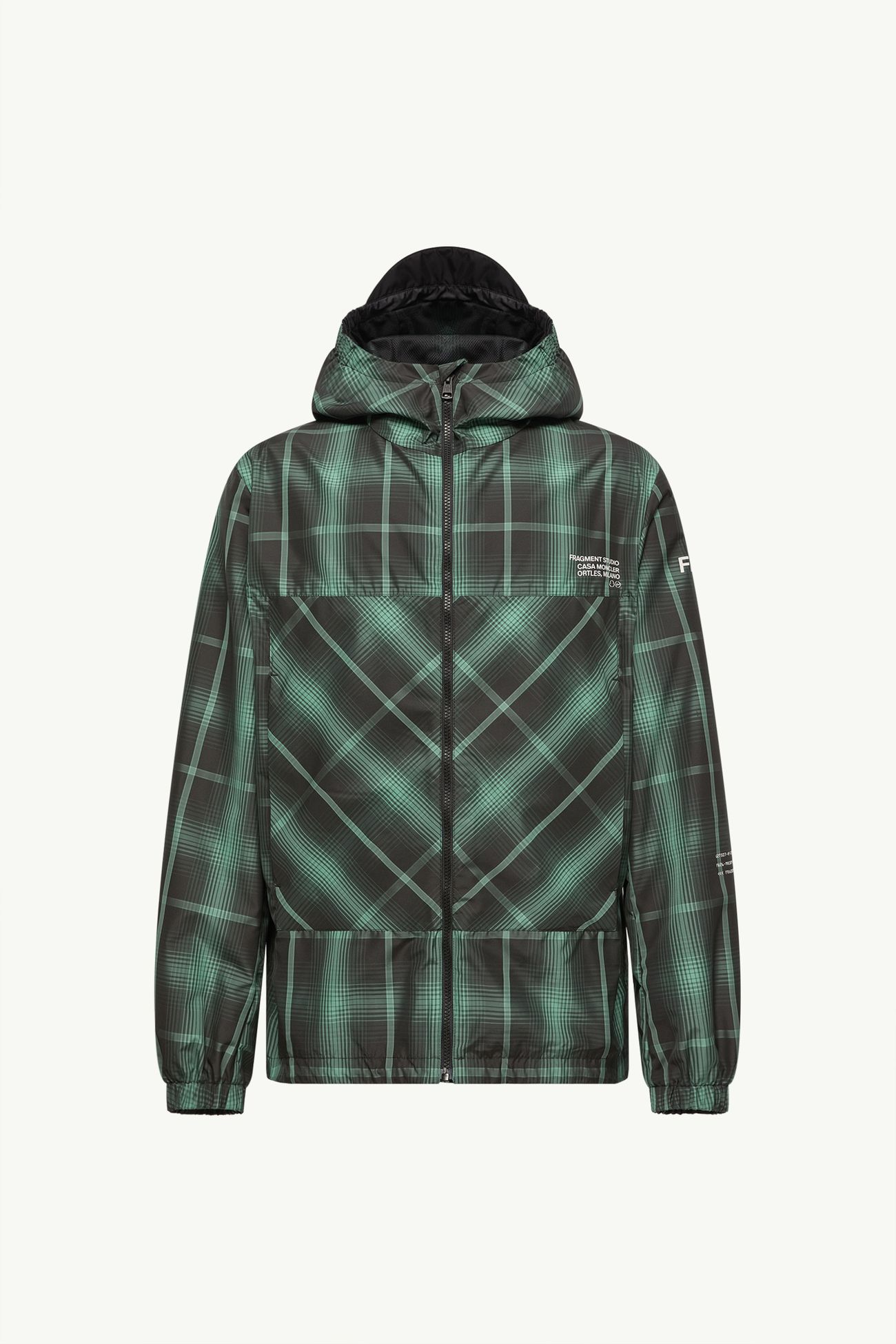 Moncler x Fragment Jitsuyō ウインドブレーカー メンズ ブラック& グリーン Moncler 2