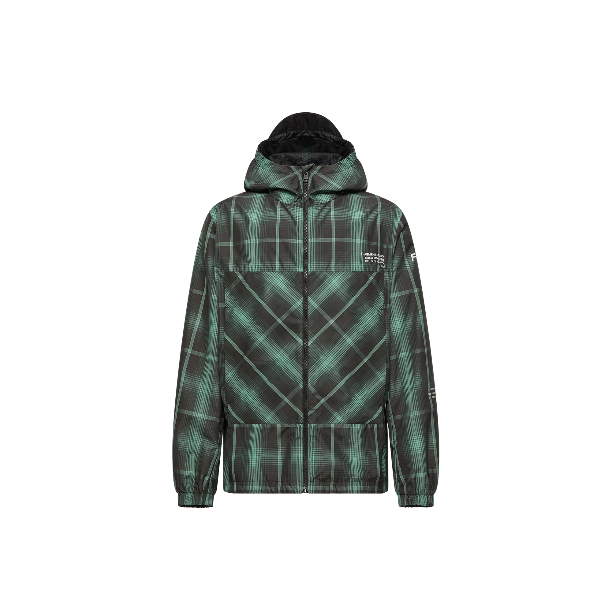 Moncler Jitsuyō Hooded Windbreaker for Men in Black, Size: 42 - Image 1