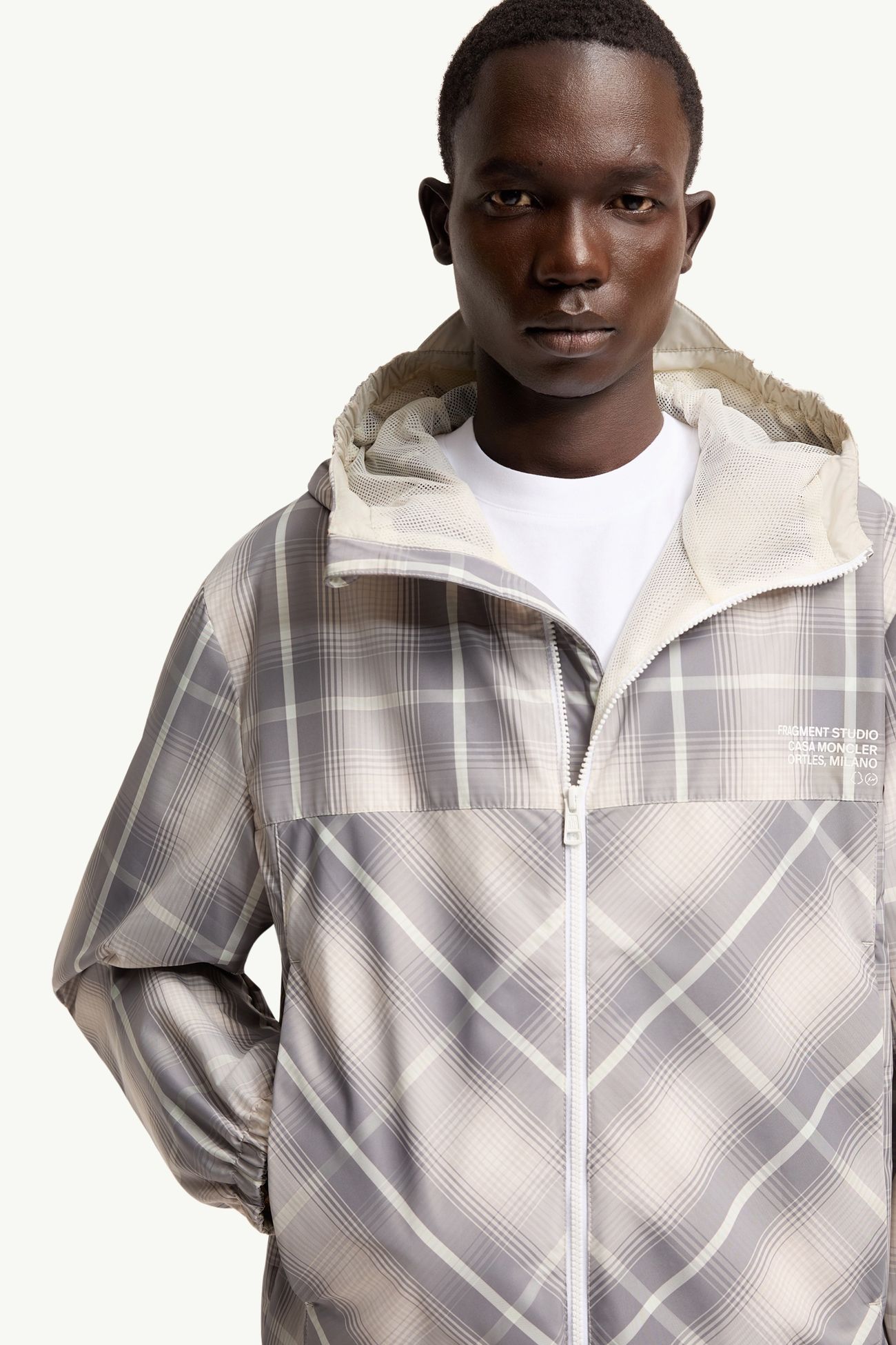 Moncler x Fragment Jitsuyō ウインドブレーカー メンズ ホワイト & グレー Moncler 6